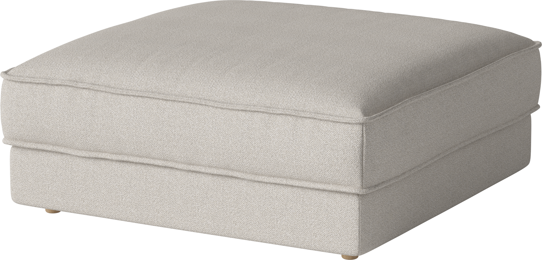 Noora Pouf mit einer Basis aus gebleichten Eichenholz