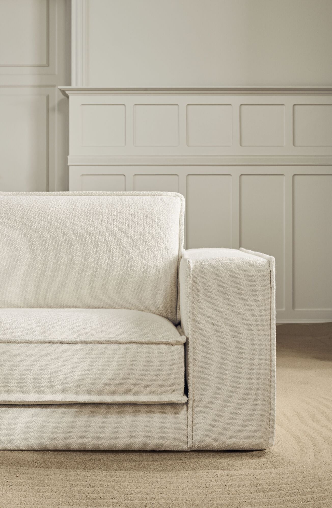 Modulaire bank NOORA - rechter module met donkere basis