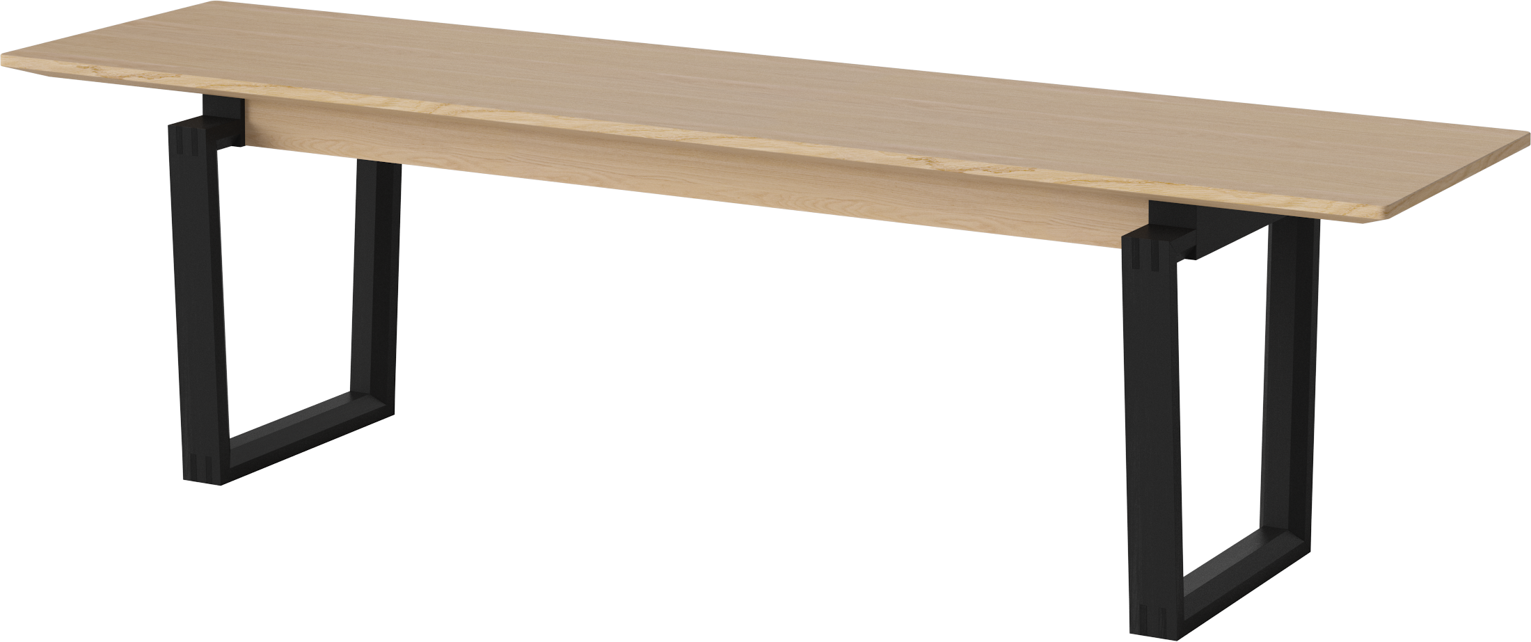 Bank NORD gebleekt eikenhout met zwarte basis