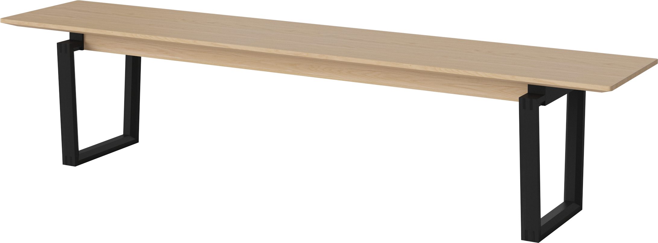 Bank NORD gebleekt eikenhout met zwarte basis