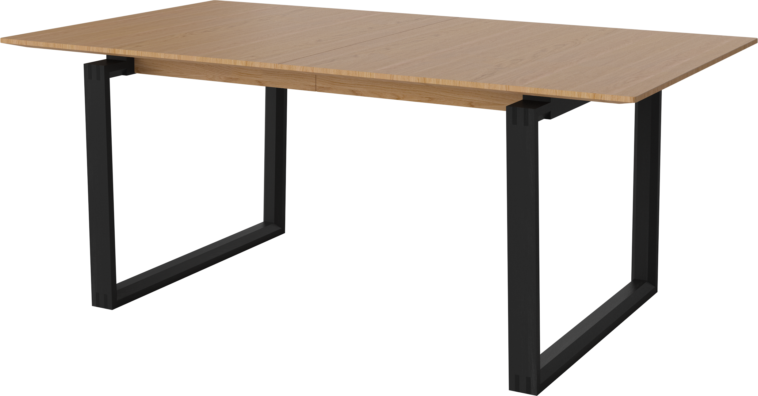 Tafel NORD eikenhout met zwarte basis