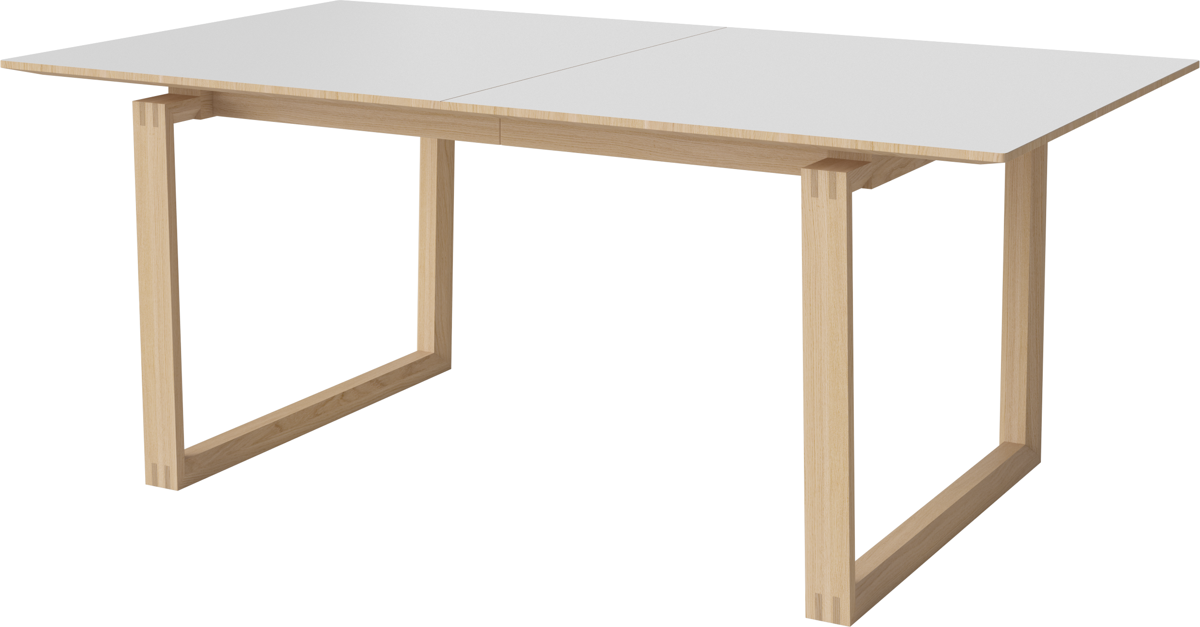 Witte NORD tafel met gebleekte basis