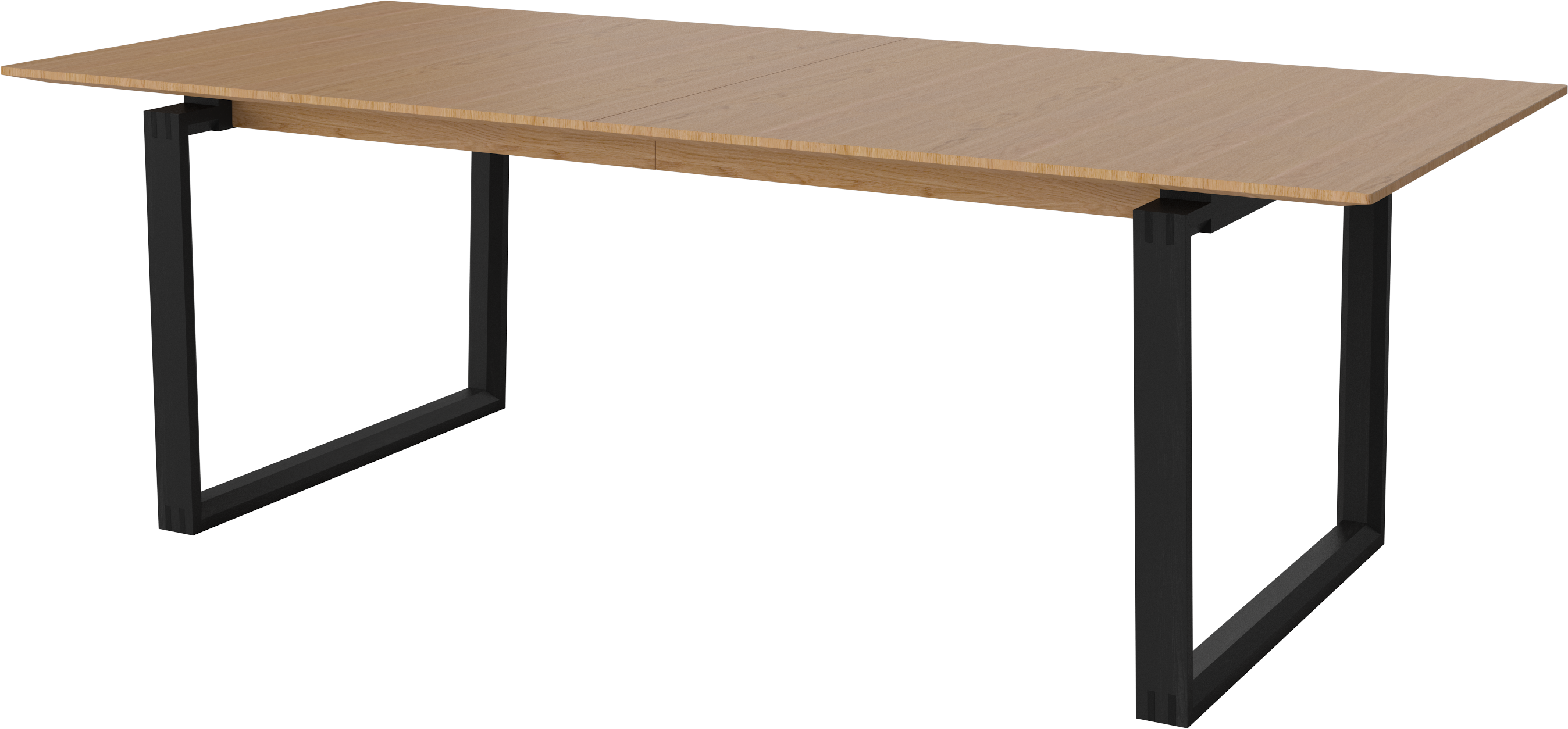 Tafel NORD eikenhout met zwarte basis