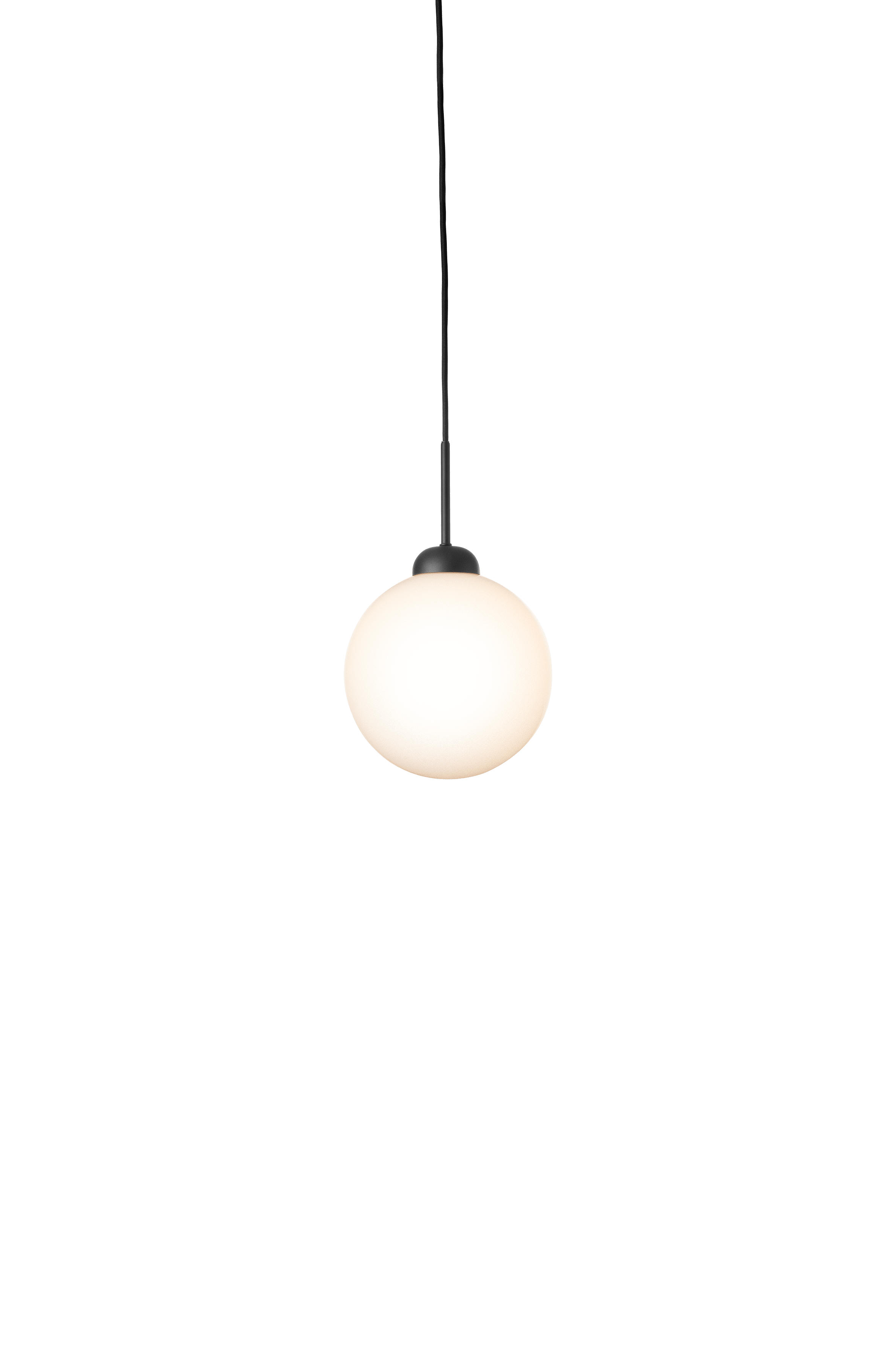 Hanglamp APIALES zwart met opaalglas