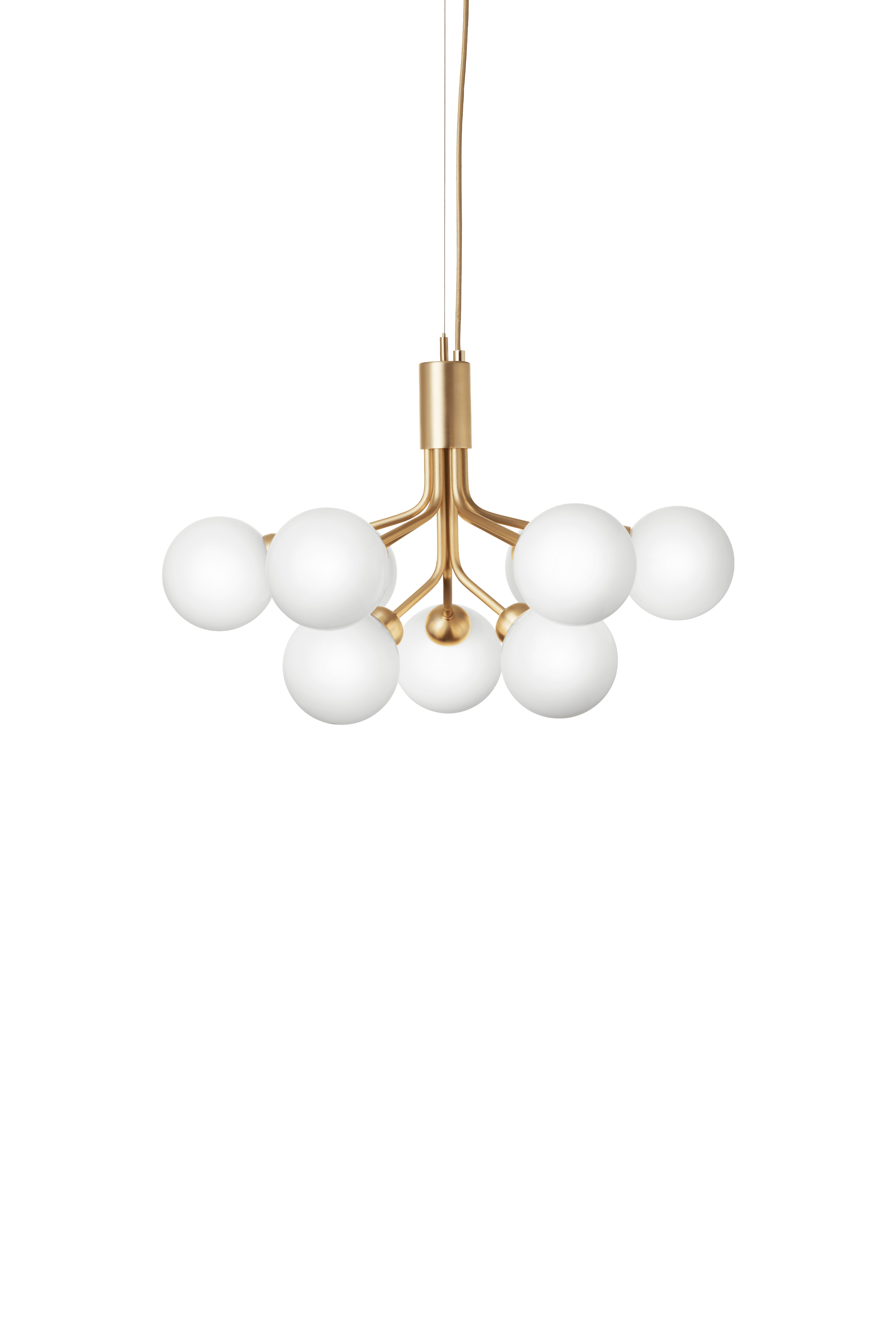 APIALES 9 Pendant Lamp in Brass with Opal Glass