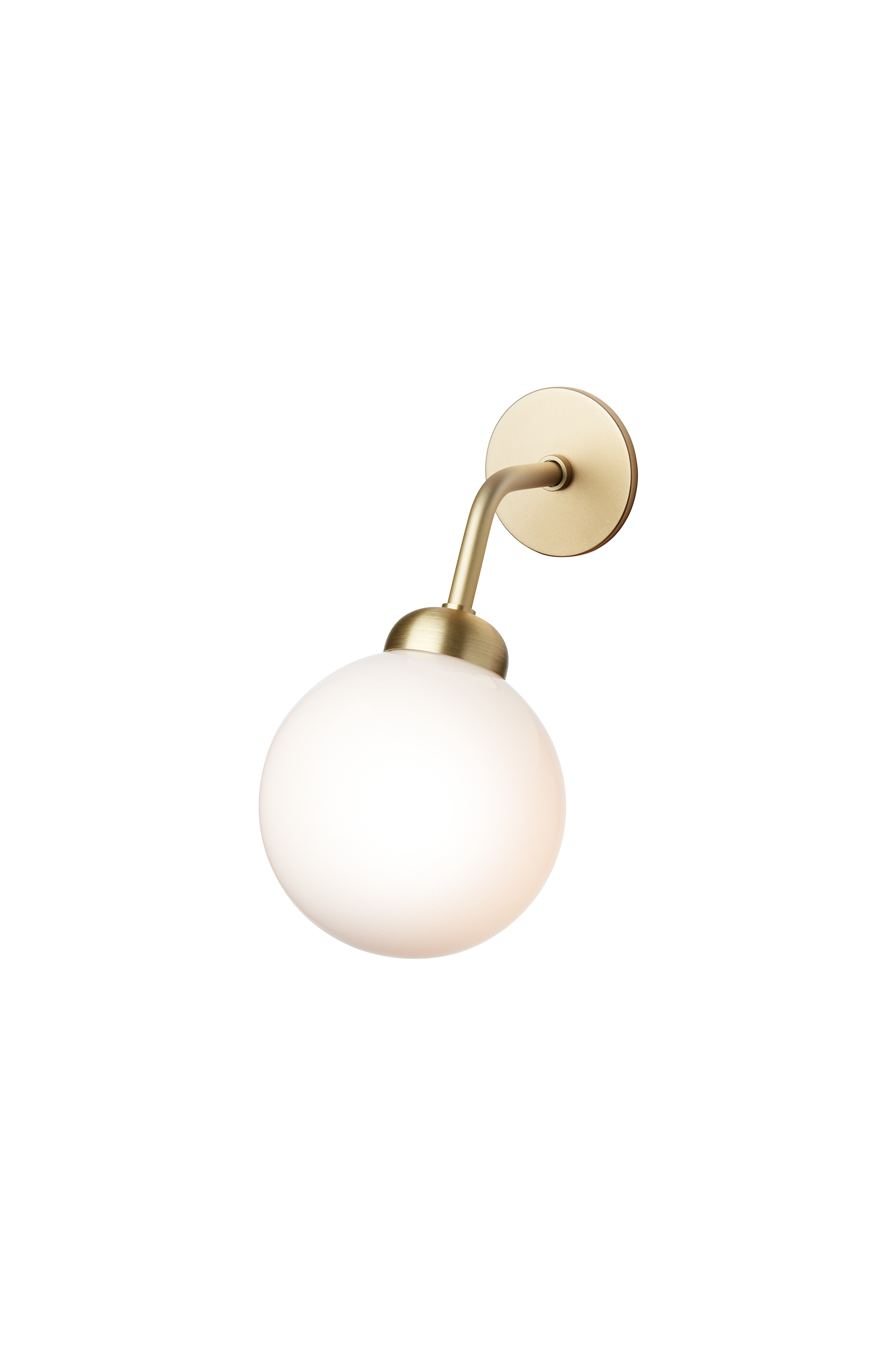 Lampa ścienna APIALES mosiężny z opalowym szkłem – Nuura