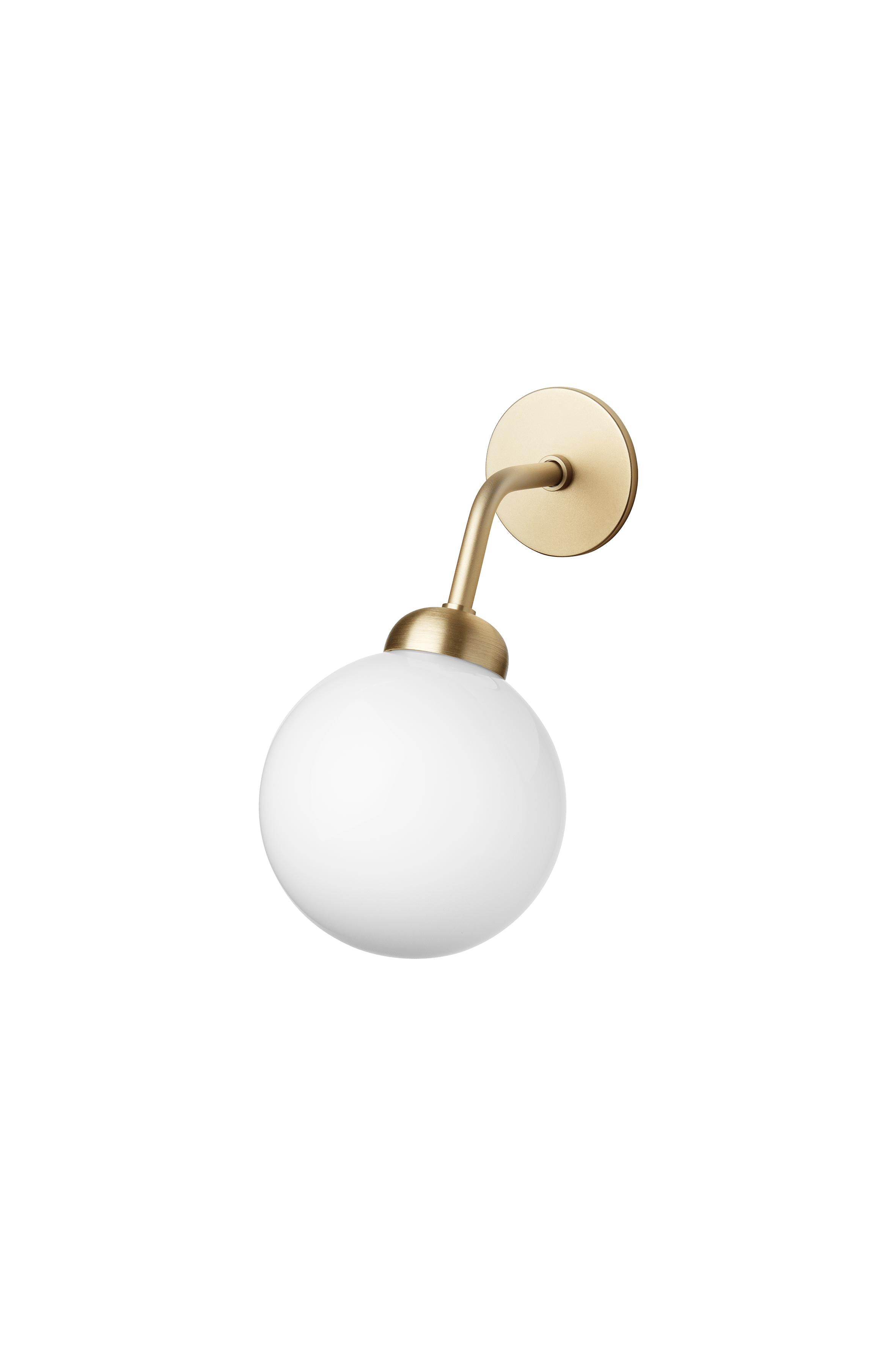 Lampa ścienna APIALES mosiężny z opalowym szkłem – Nuura