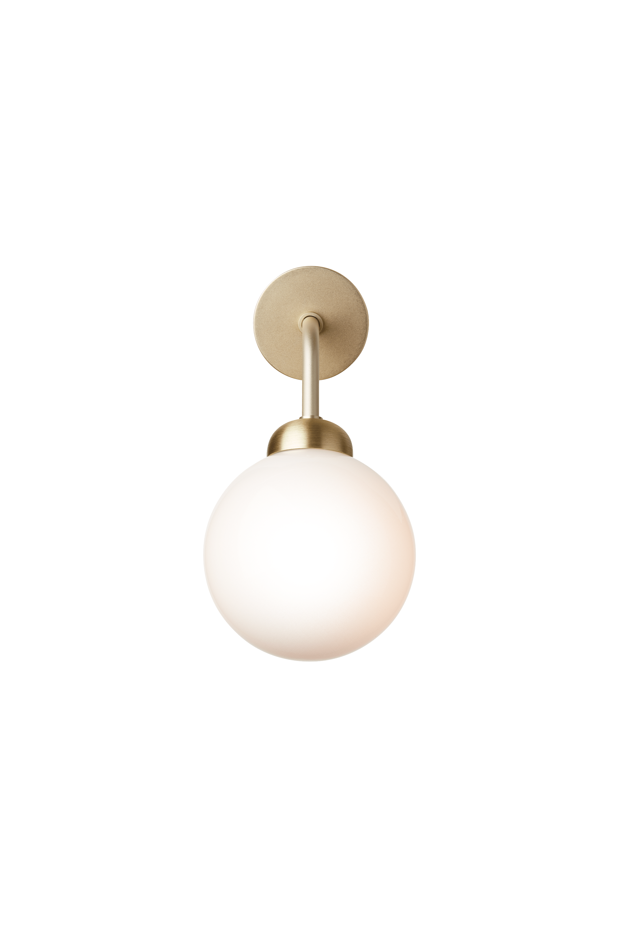 Lampa ścienna APIALES mosiężny z opalowym szkłem – Nuura