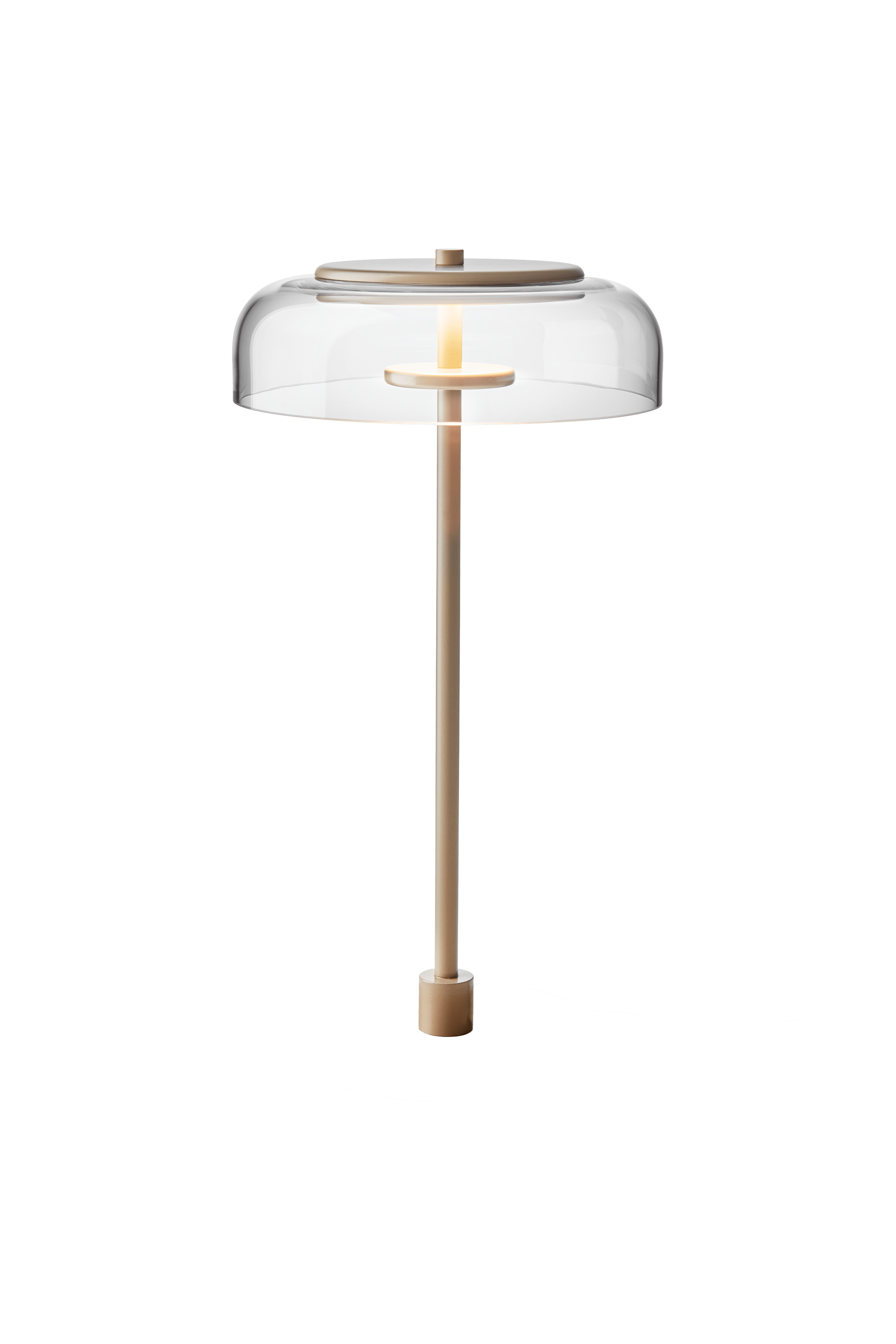 Tafellamp BLOSSI goud met transparant glas
