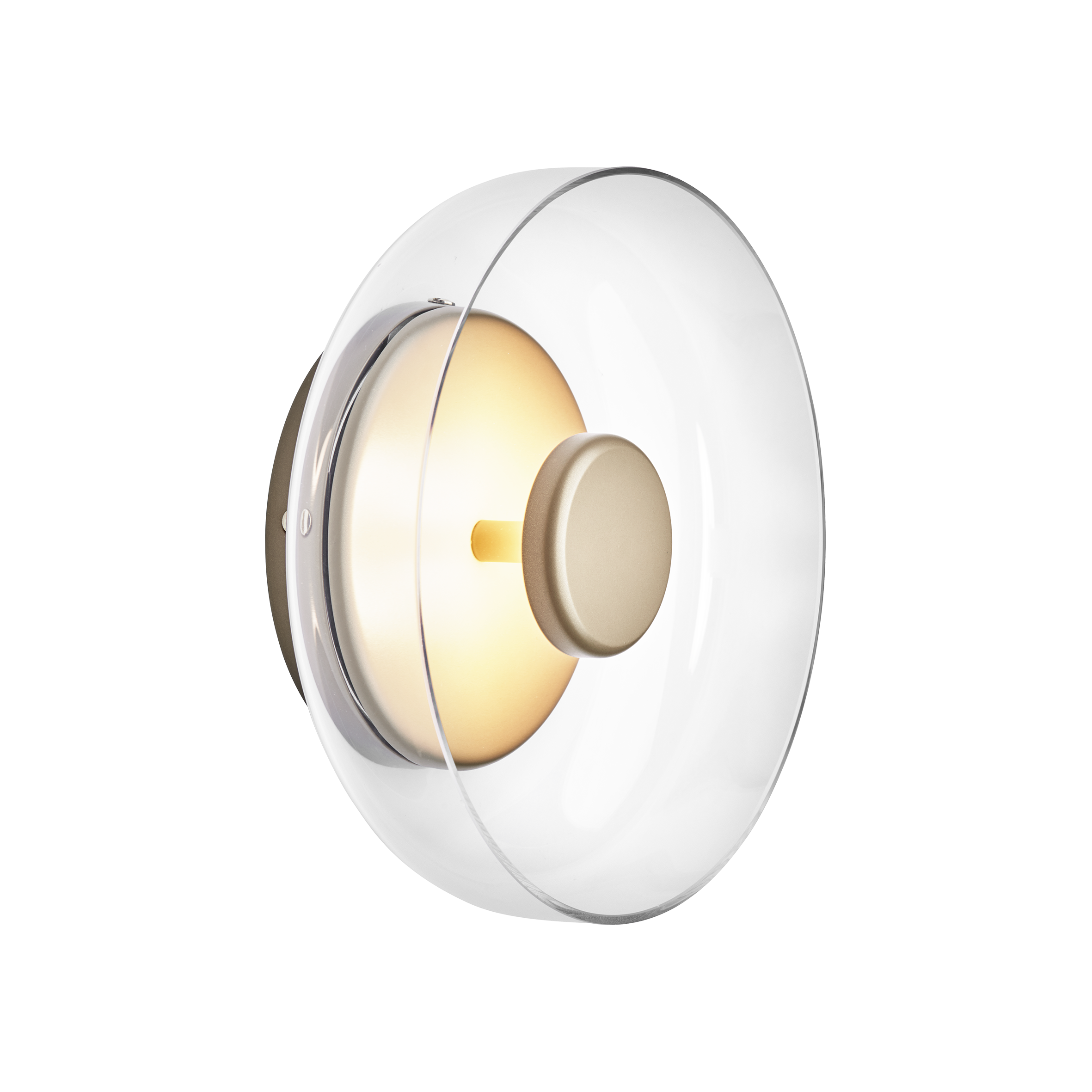 Wandlamp BLOSSI goud met transparant glas