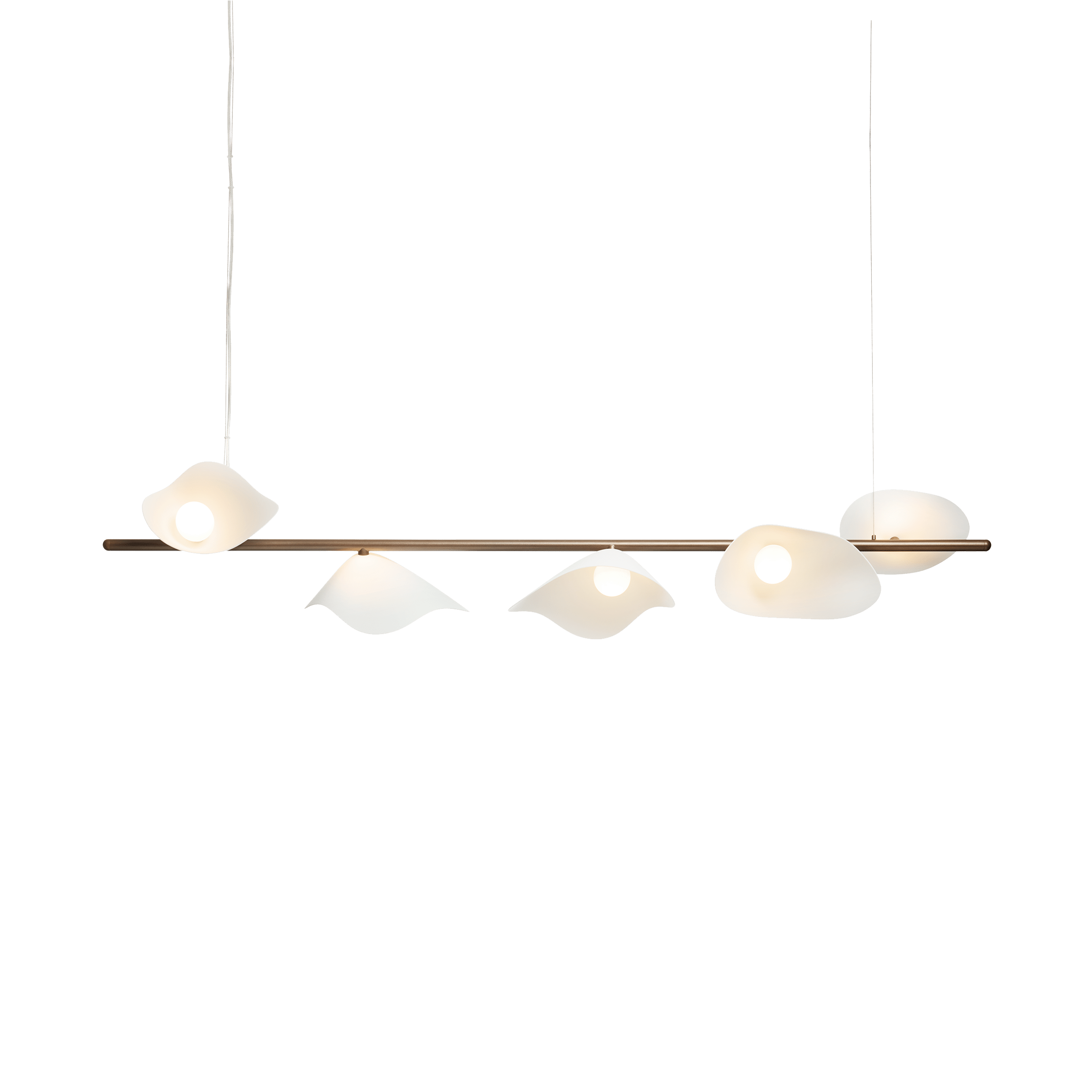 Lampa wisząca FLORII 5 ciemnobrązowy z białym – Nuura