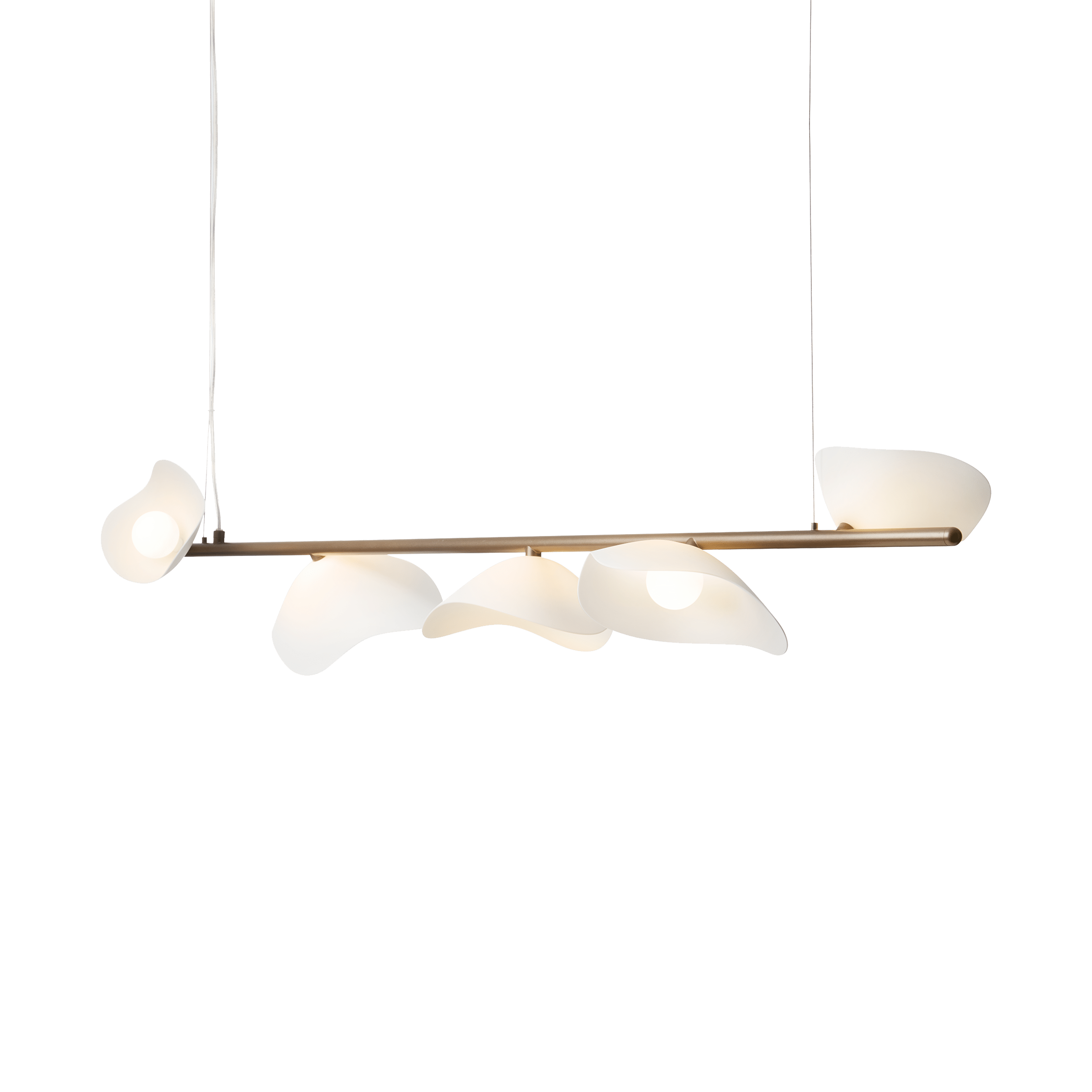 Lampa wisząca FLORII 5 ciemnobrązowy z białym – Nuura