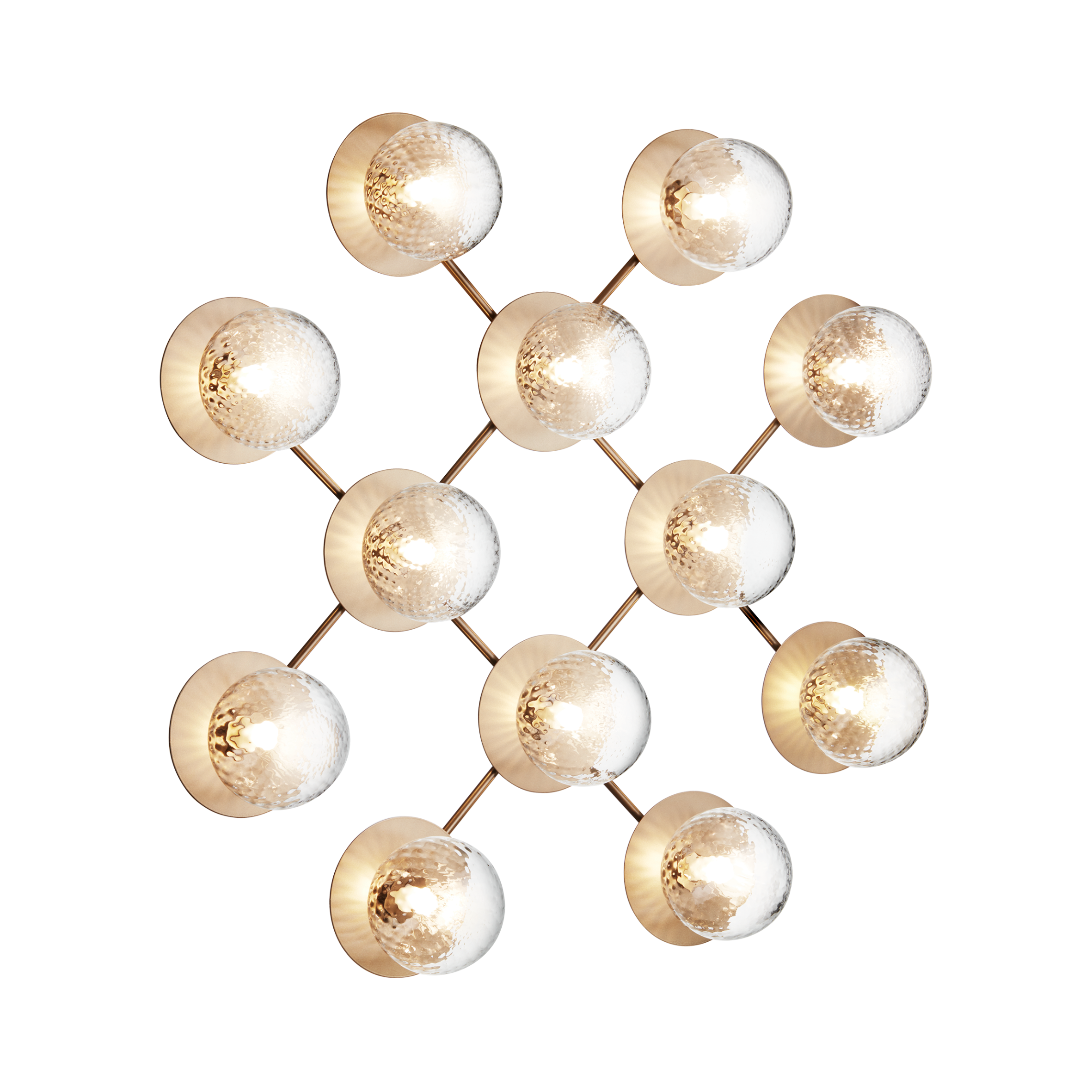 Wandlamp LIILA 12 goud met transparant glas
