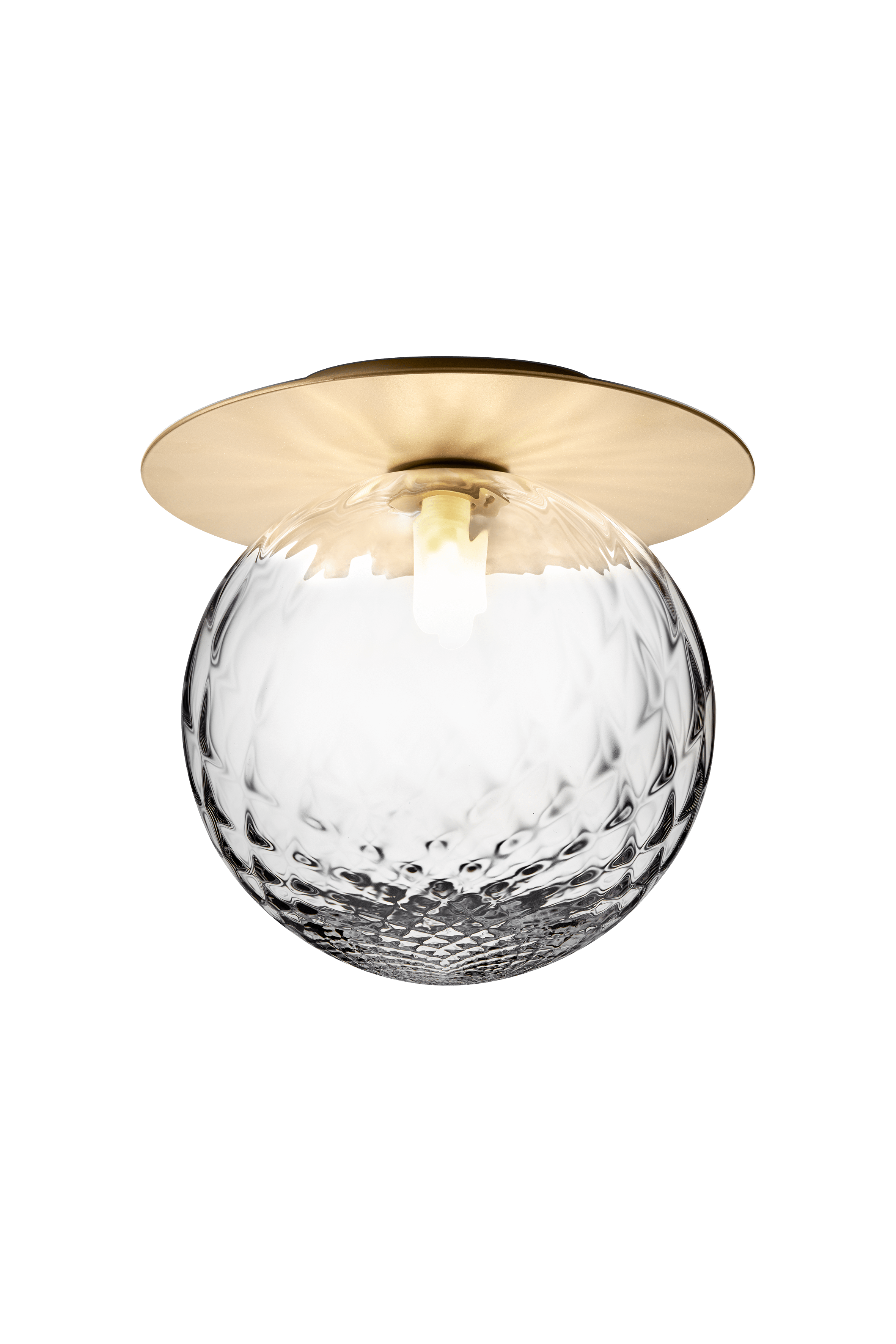 Inbouw wandlamp LIILA goud met transparant glas
