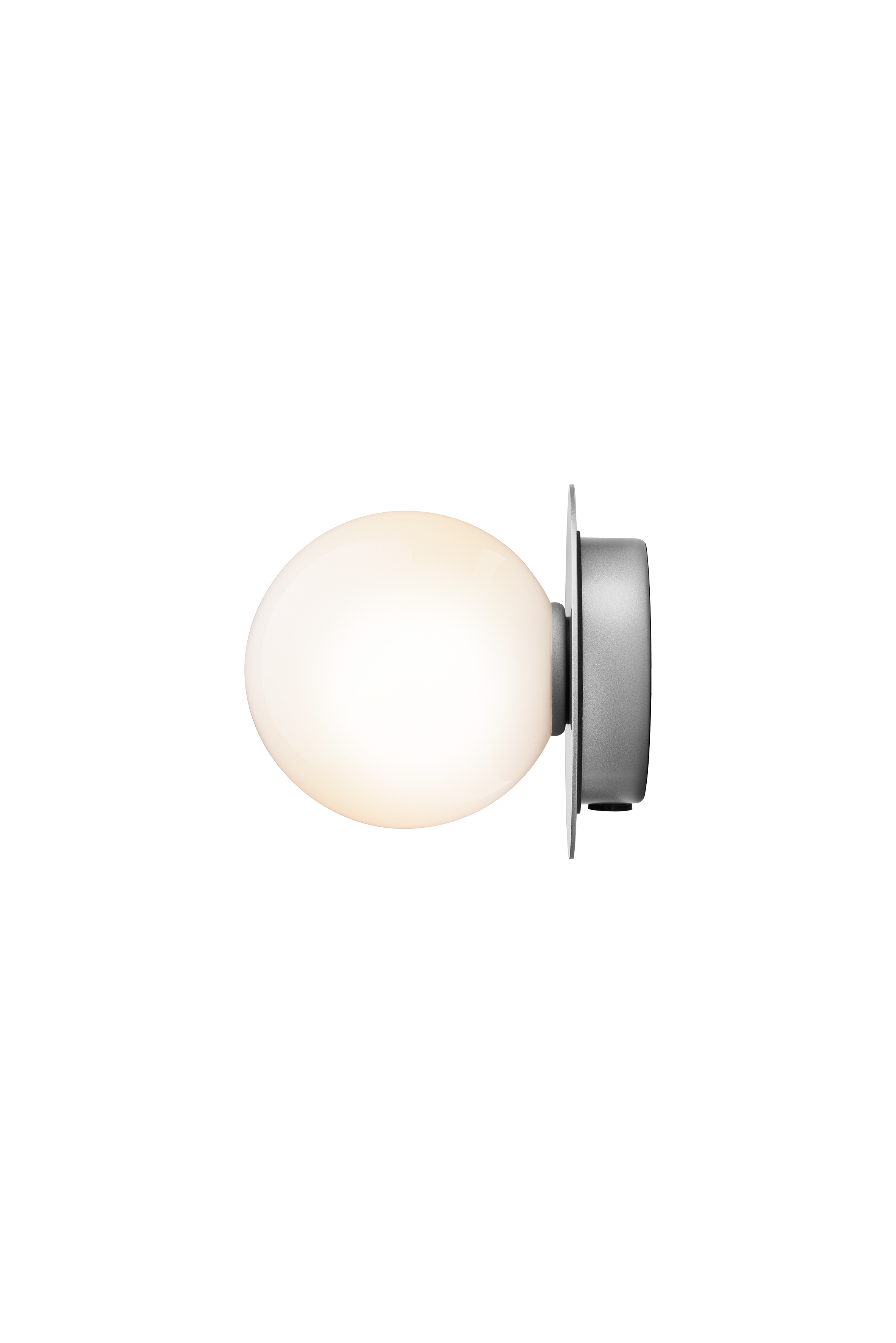 Inbouw wandlamp LIILA zilver met opaalglas