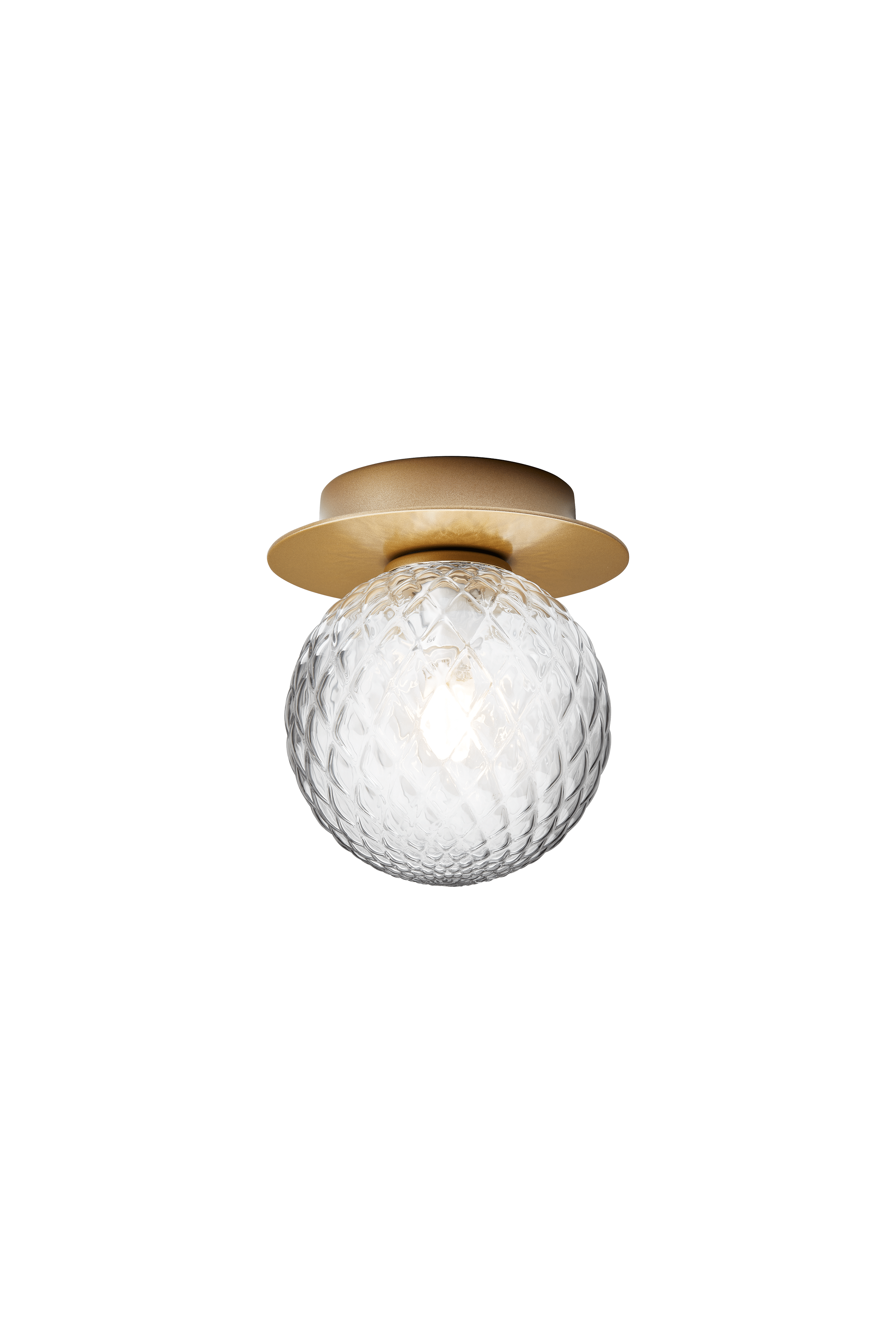 Inbouw wandlamp LIILA goud met transparant glas
