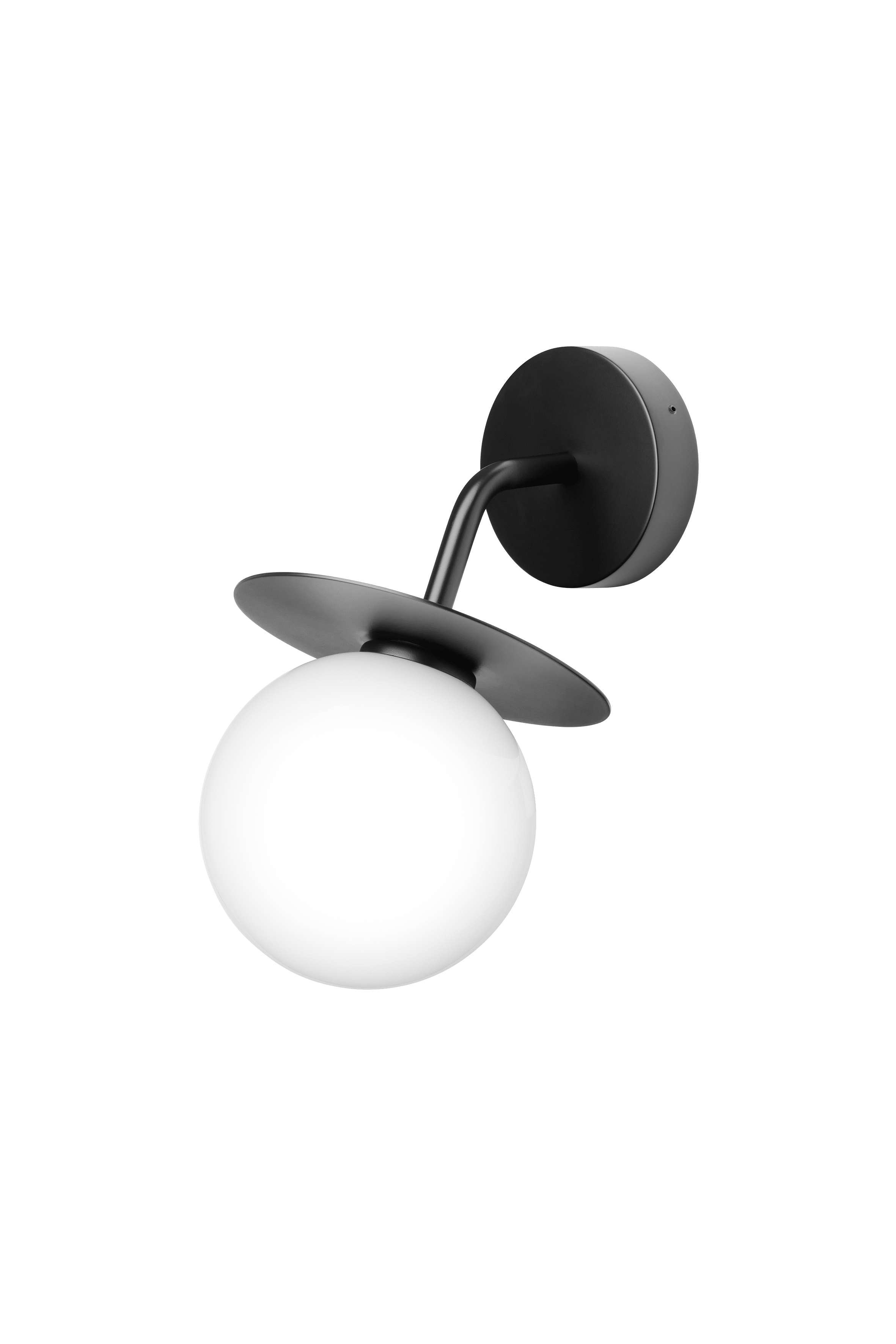 Lampa ścienna zewnętrzna LIILA czarny z opalowym szkłem – Nuura