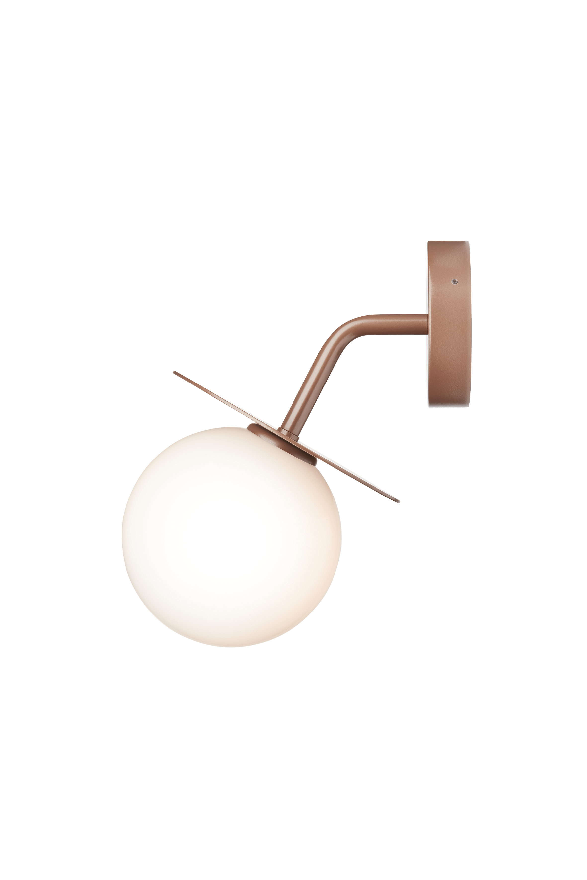 Buitenwandlamp LIILA donkerbruin met opaalglas