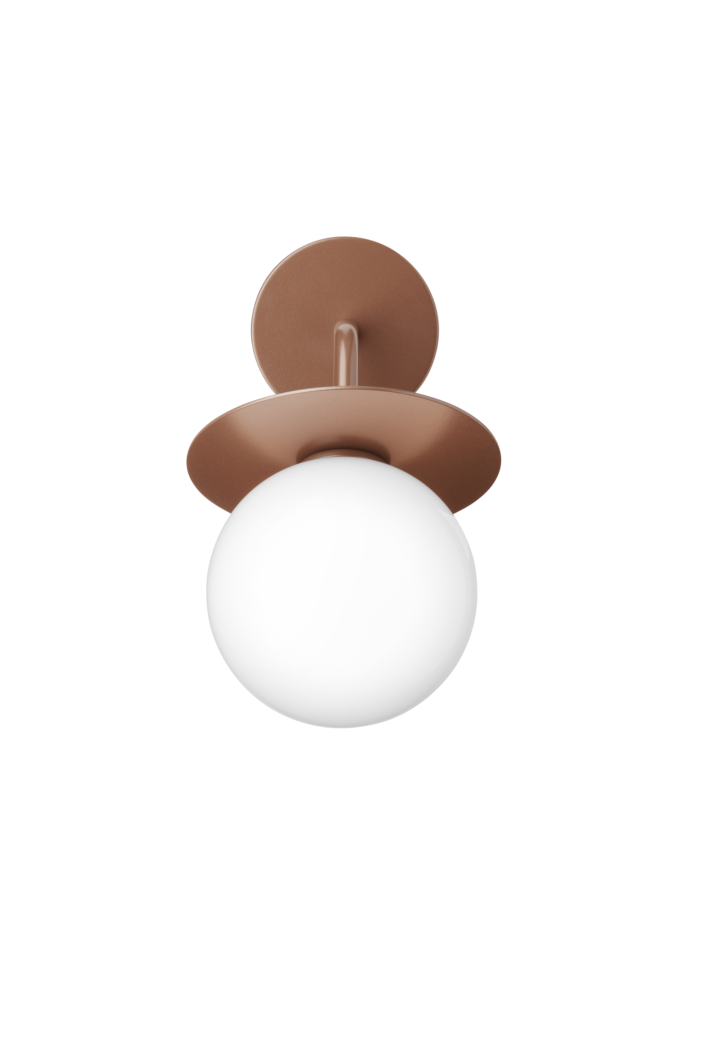 Buitenwandlamp LIILA donkerbruin met opaalglas