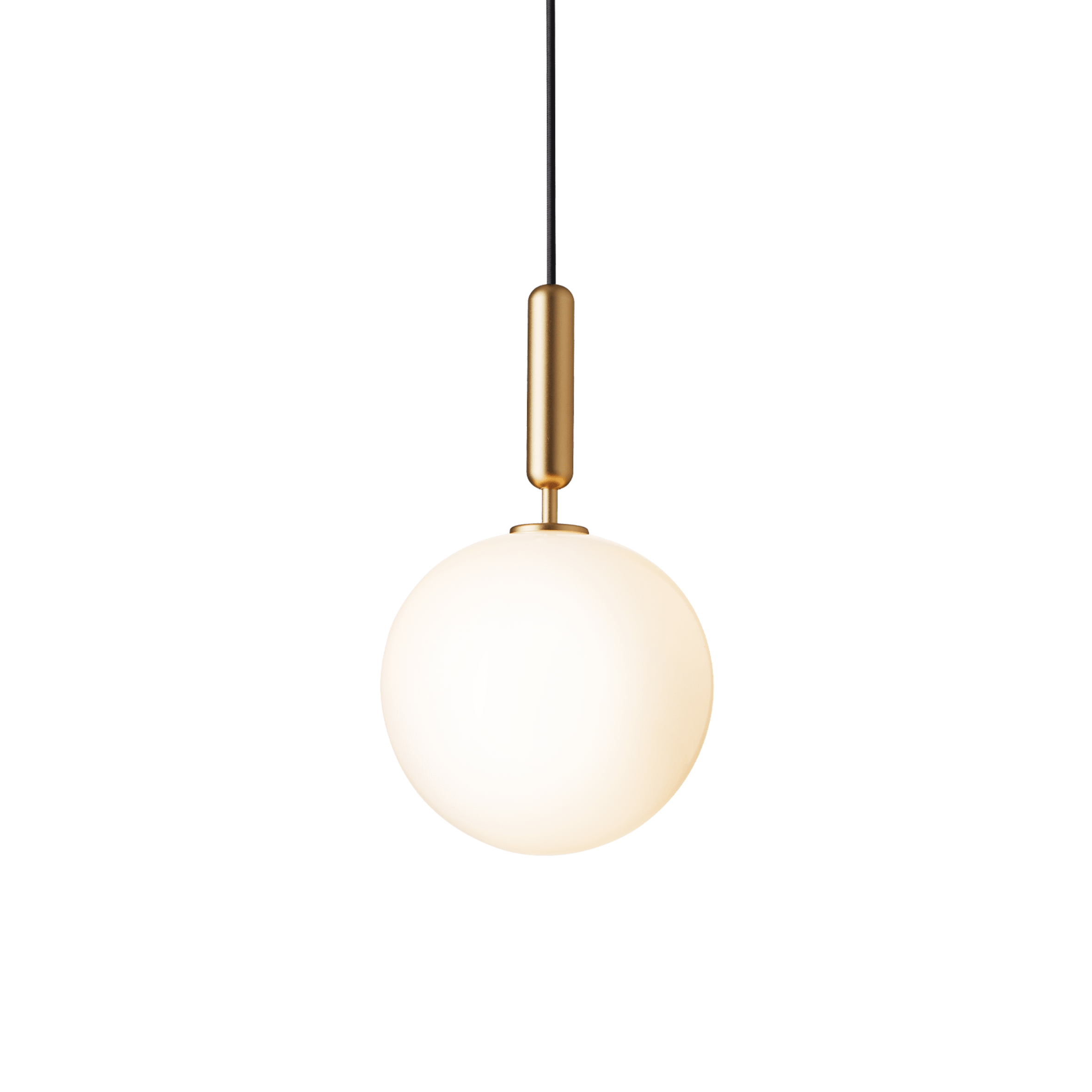 Hanglamp MIIRA messing met opaalglas