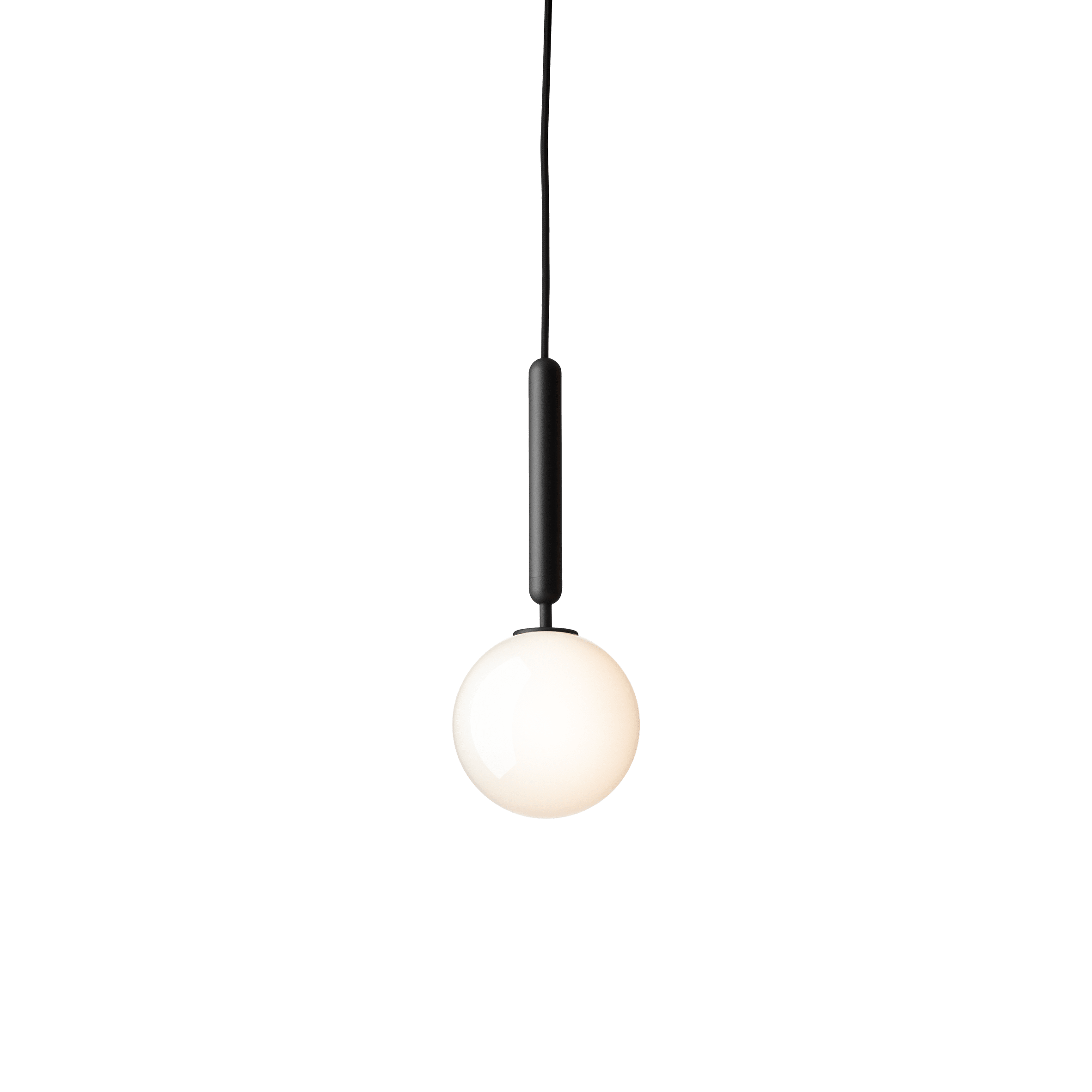 Hanglamp MIIRA grafiet met opaalglas