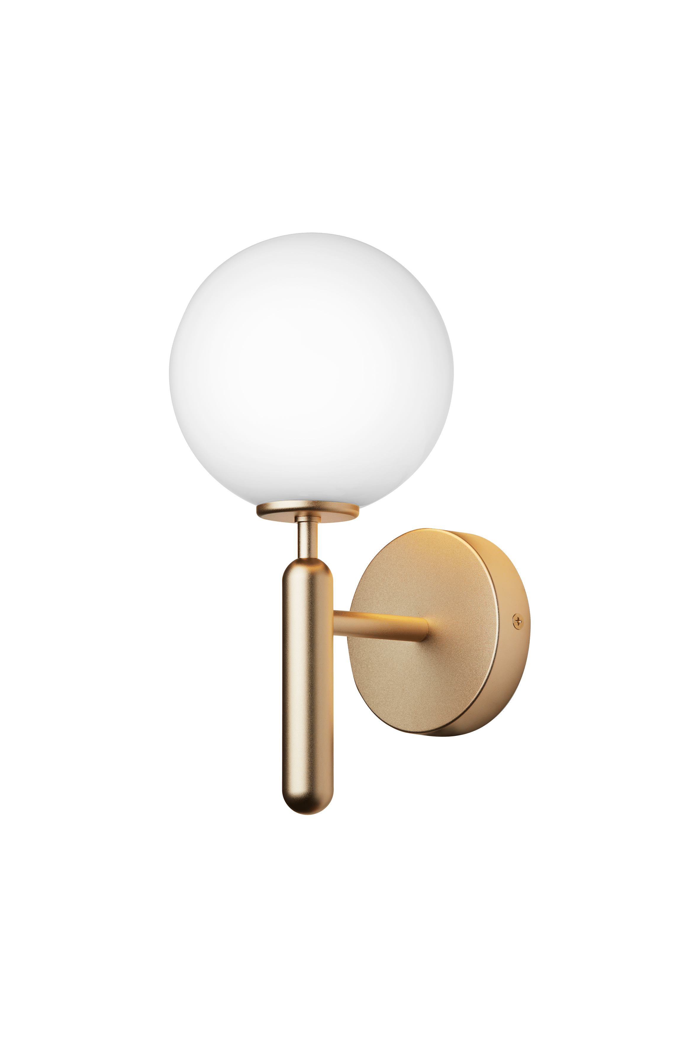 Wandleuchte MIIRA aus Messing mit opalem Glas