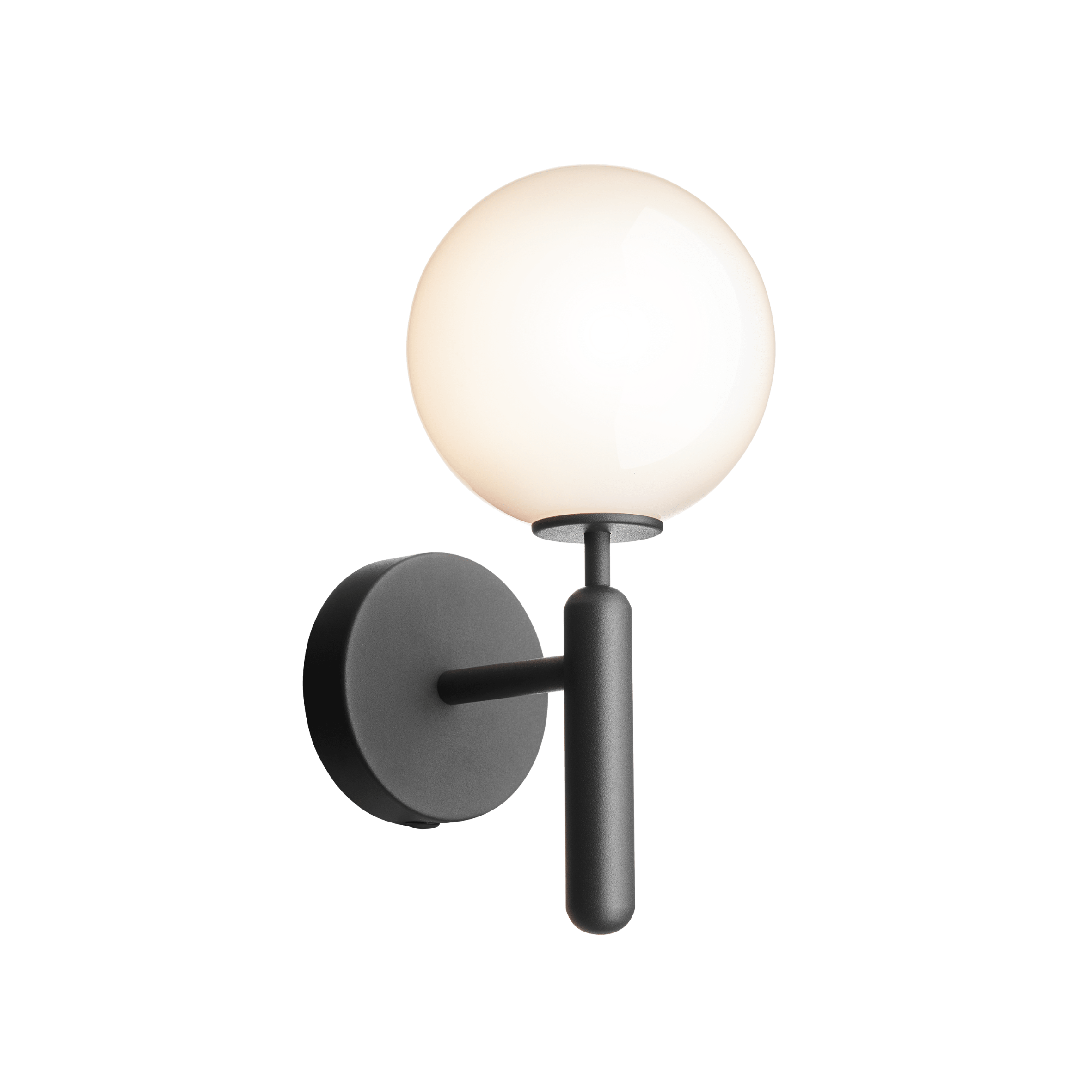 Lampa ścienna MIIRA grafitowy z opalowym szkłem – Nuura
