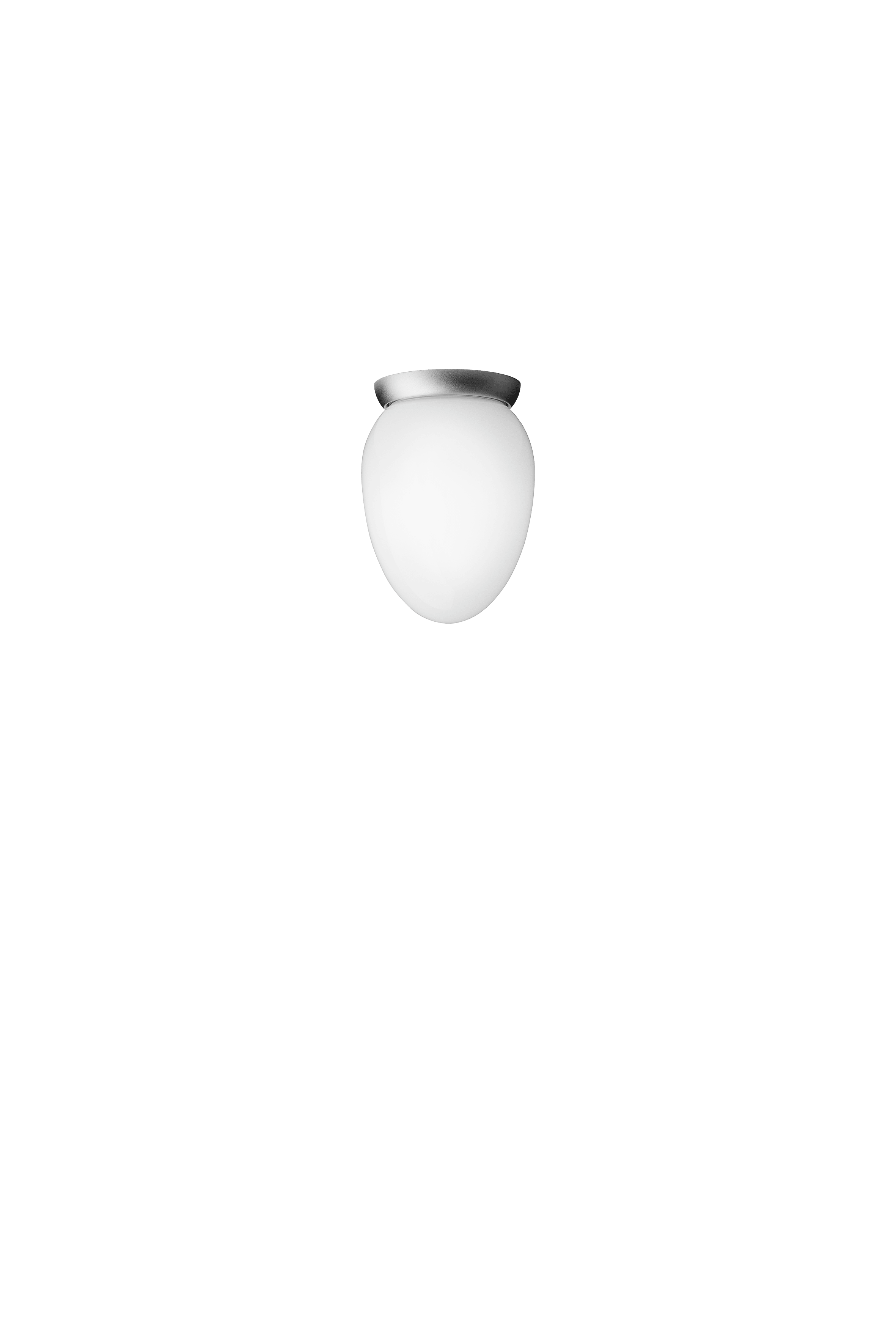 Plafondlamp RIZZATTO 171 zilver met opaalglas