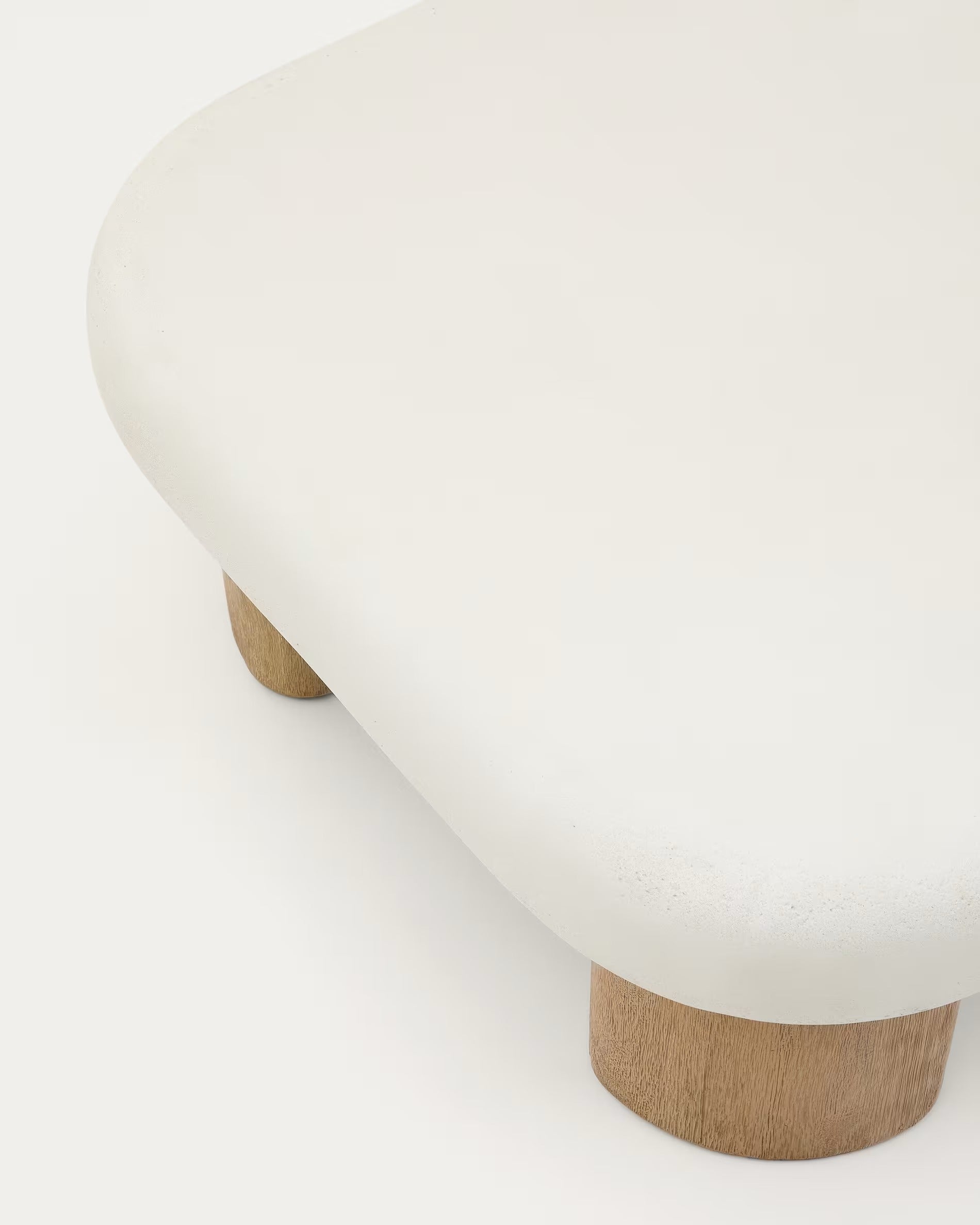 Outdoor Coffee Table LABRA Cement and Acacia Wood