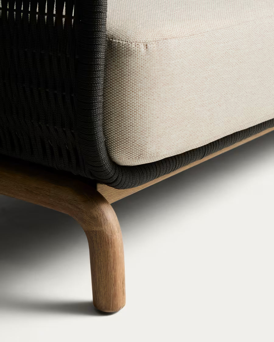 Tuinbank 3-zits ALIPA zwart met beige