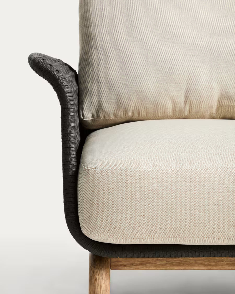 Tuinstoel ALIPA donkergrijs met beige