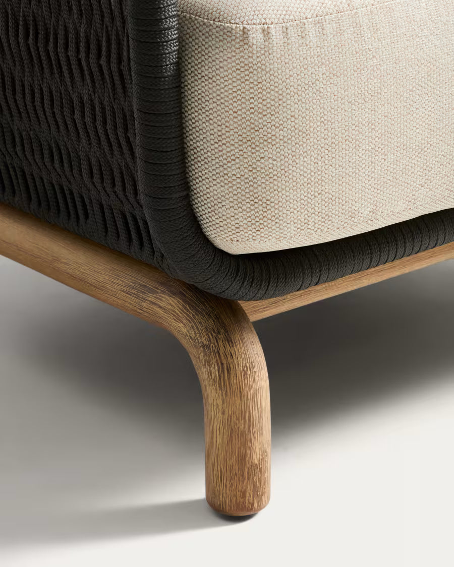 Tuinstoel ALIPA donkergrijs met beige