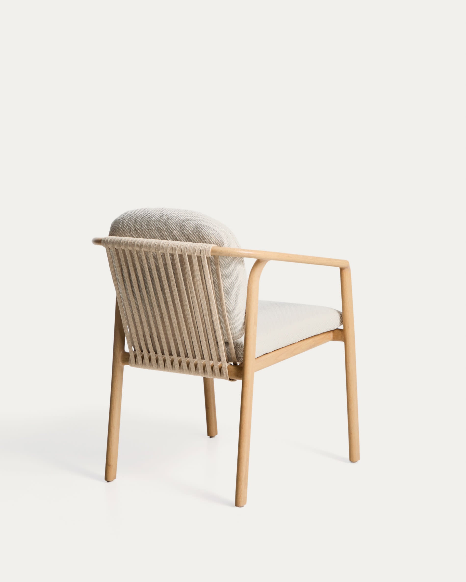 SIRTE ecru garden chair with a wood-like finish