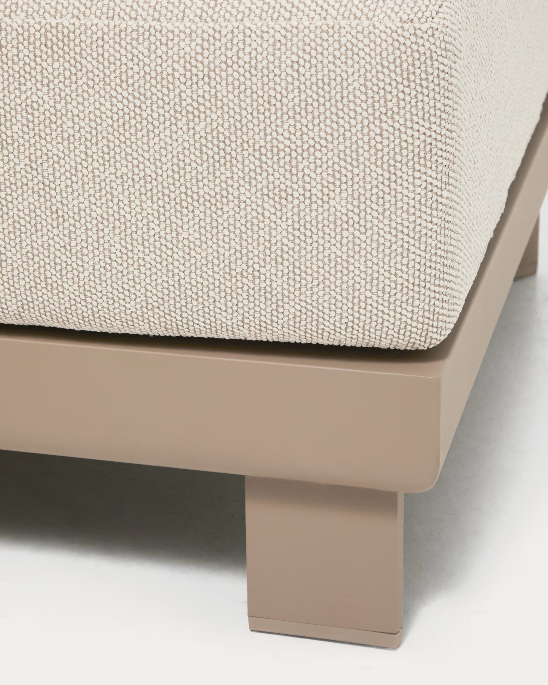 Tuinbank 3-zits NERANO lichtbeige met grijsbeige basis