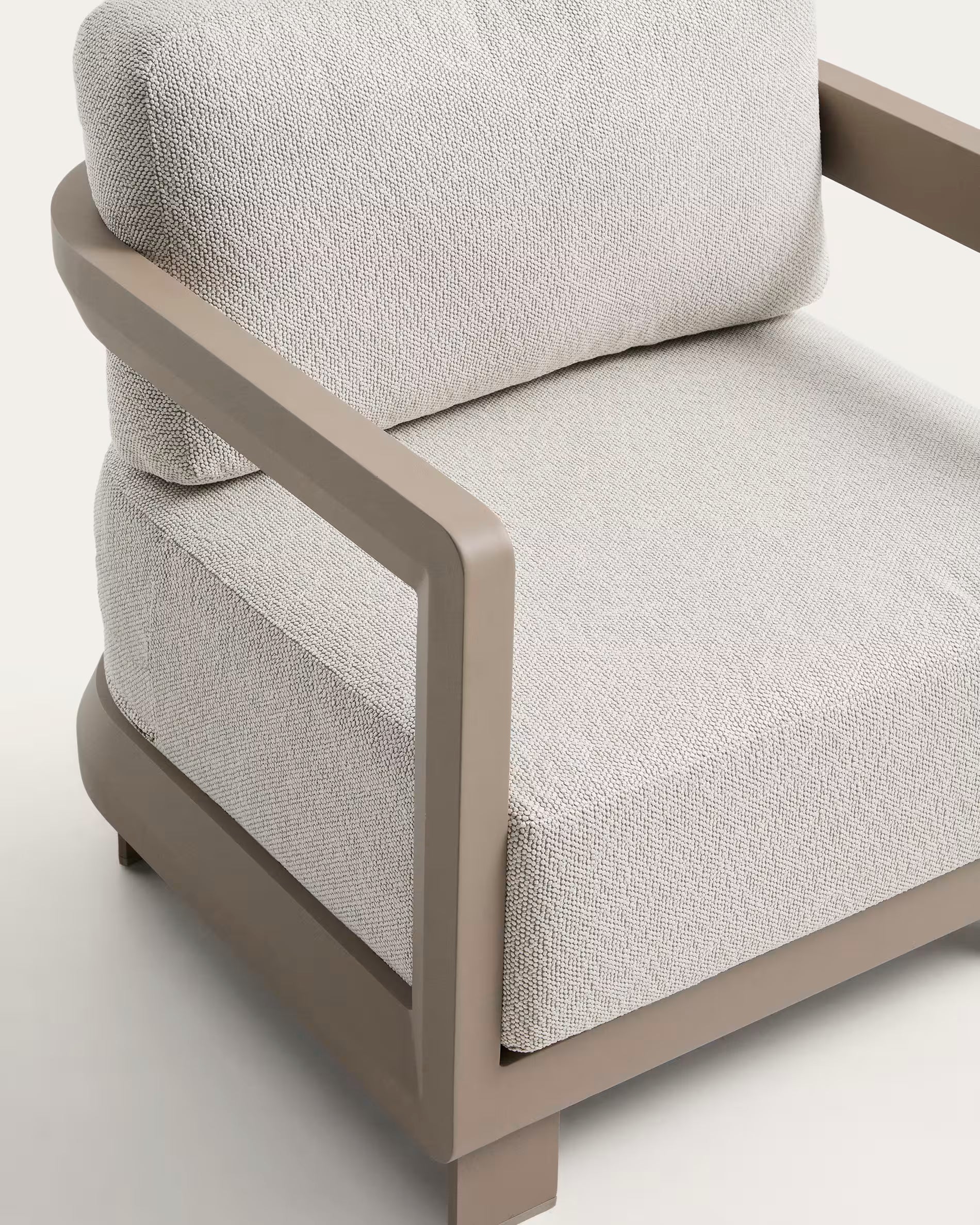 Tuinstoel NERANO lichtbeige met grijsbeige basis