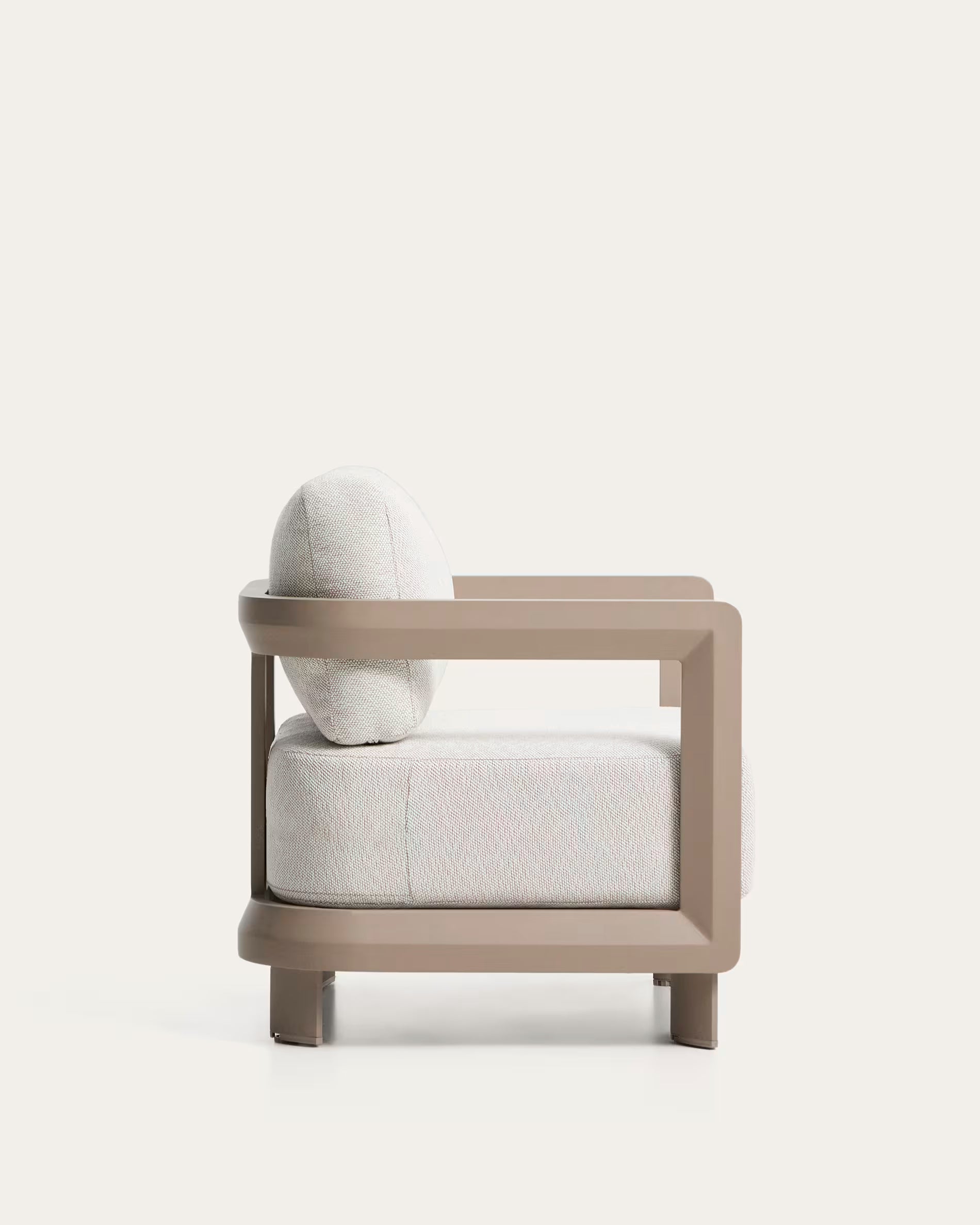 Tuinstoel NERANO lichtbeige met grijsbeige basis