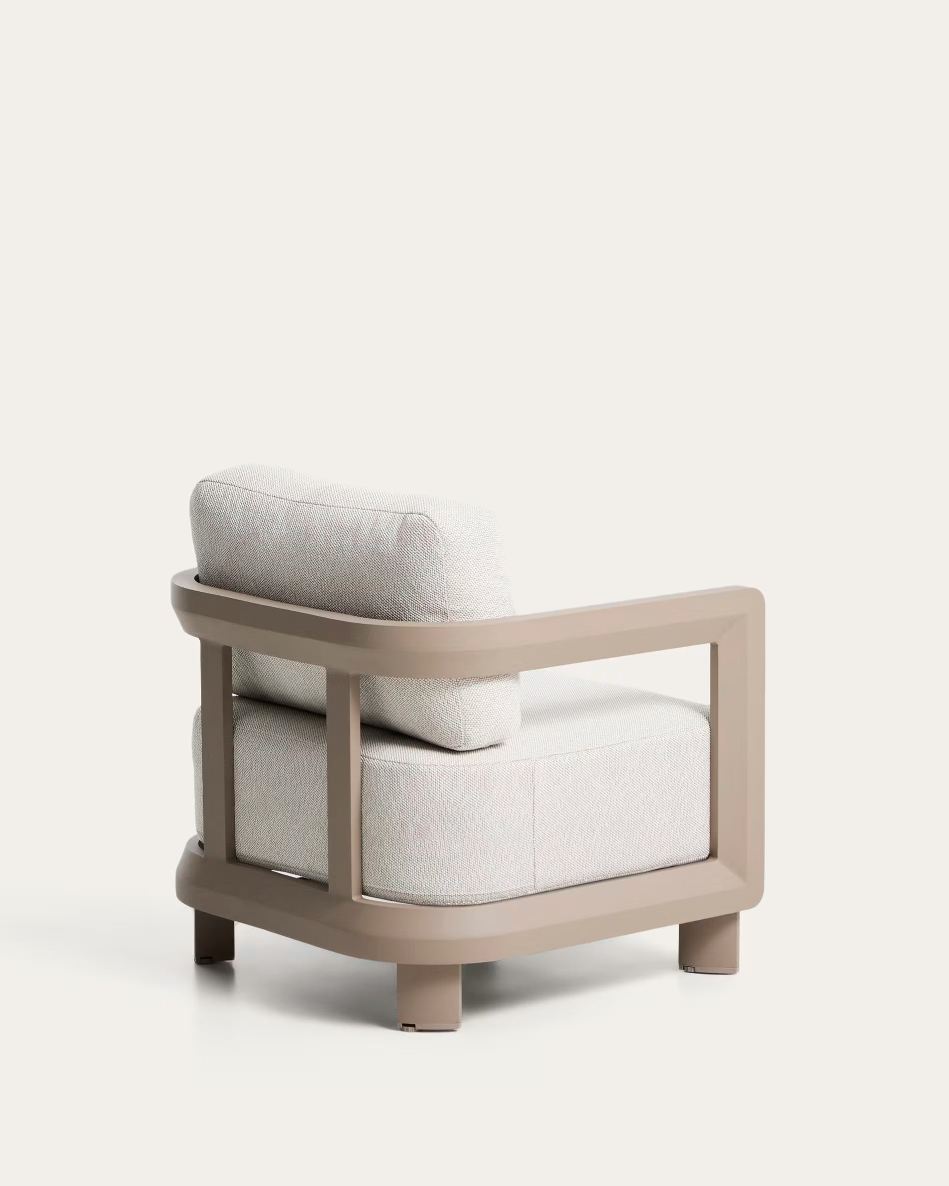 Tuinstoel NERANO lichtbeige met grijsbeige basis