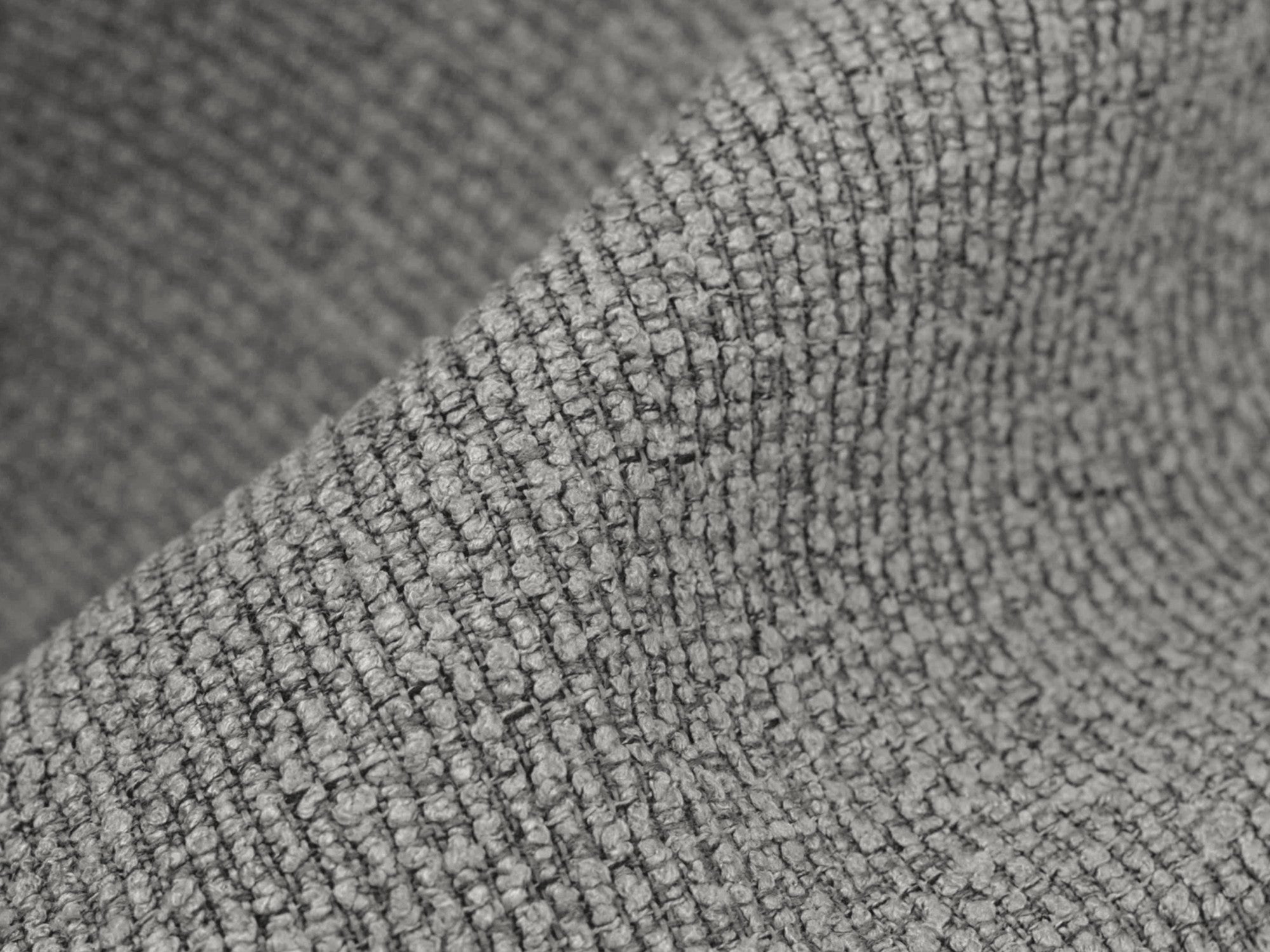 OHELO Stuhl in hellgrauem Boucle mit schwarzem Buchenfuß