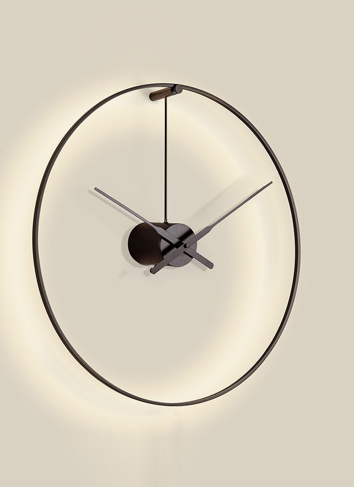 Illuminated Wall Clock OMBRA MINI Black