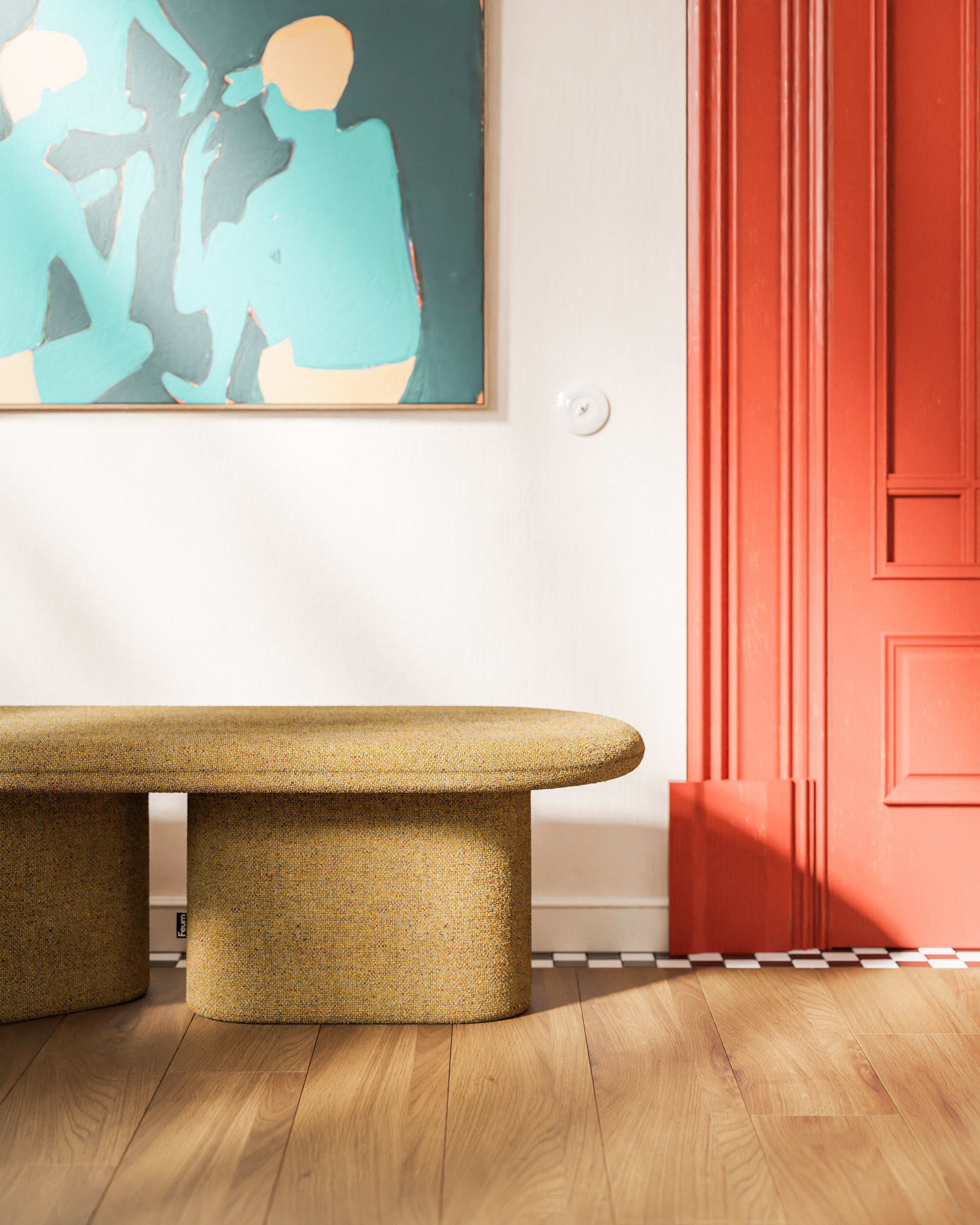 OVO Bank in herbstlichem Orange