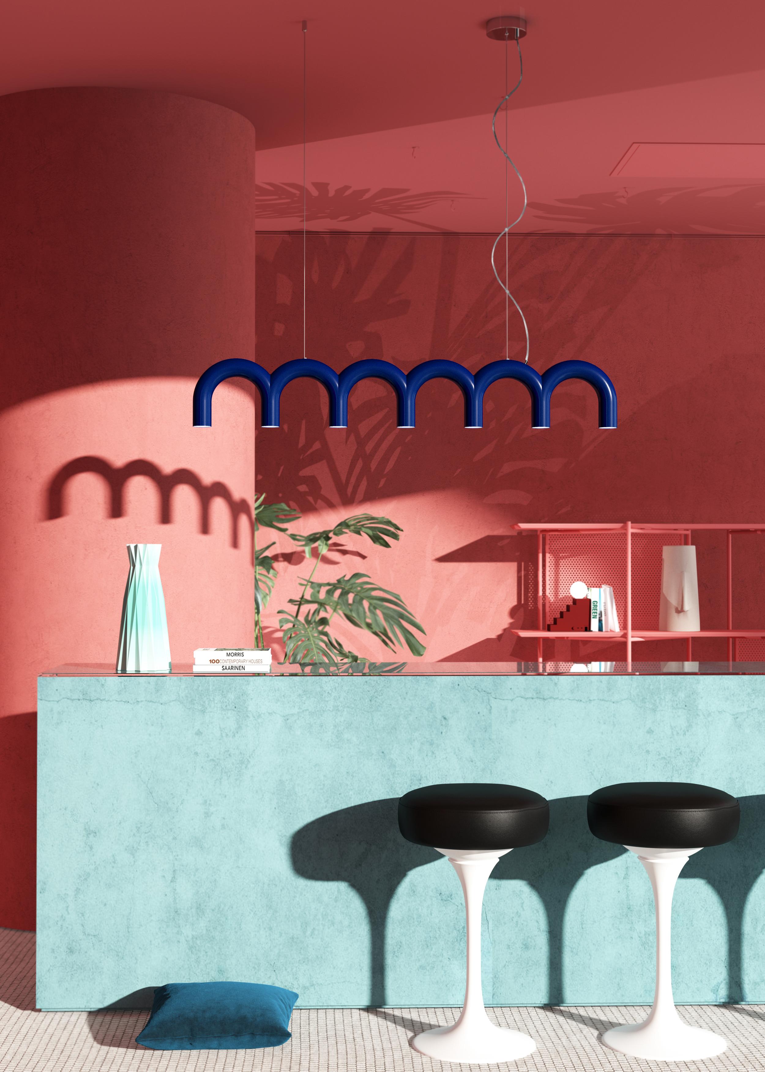 Hanglamp ARCH STRAIGHT blauw