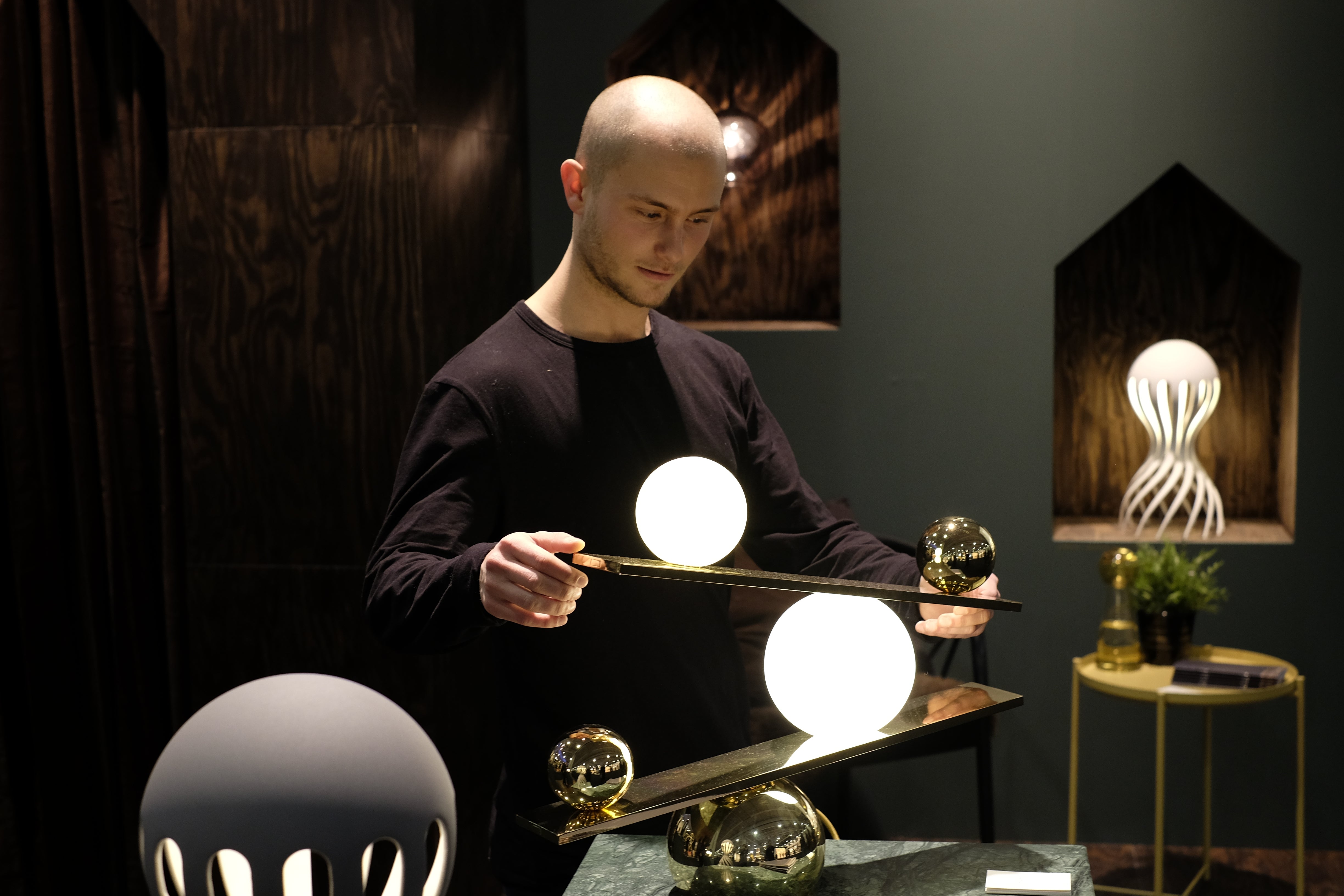 Tafellamp BALANCE messing