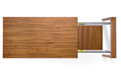 Uitschuifbare tafel OMNIA notenhout