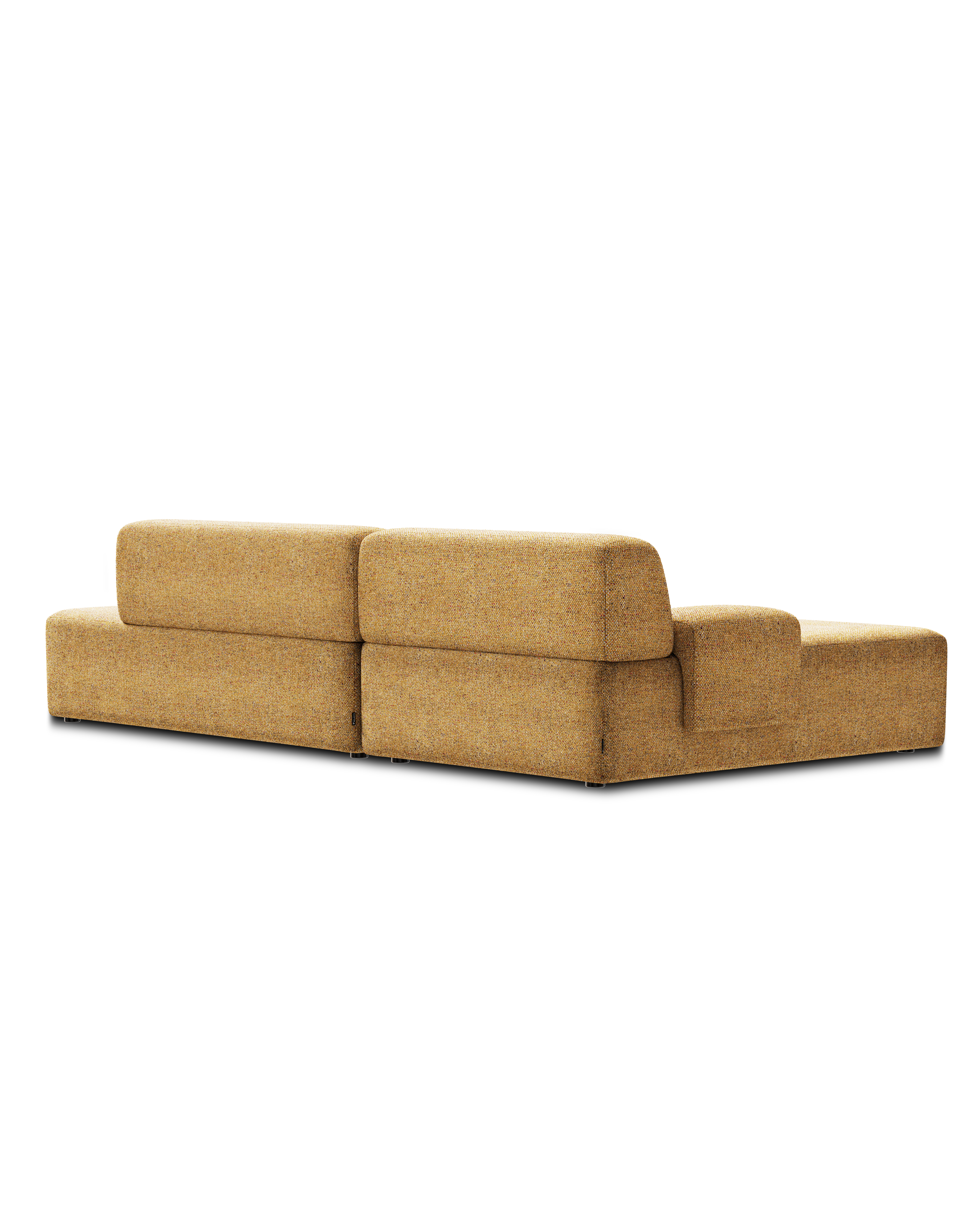 Offene linke modulare Eckcouch UMI herbstlich orange