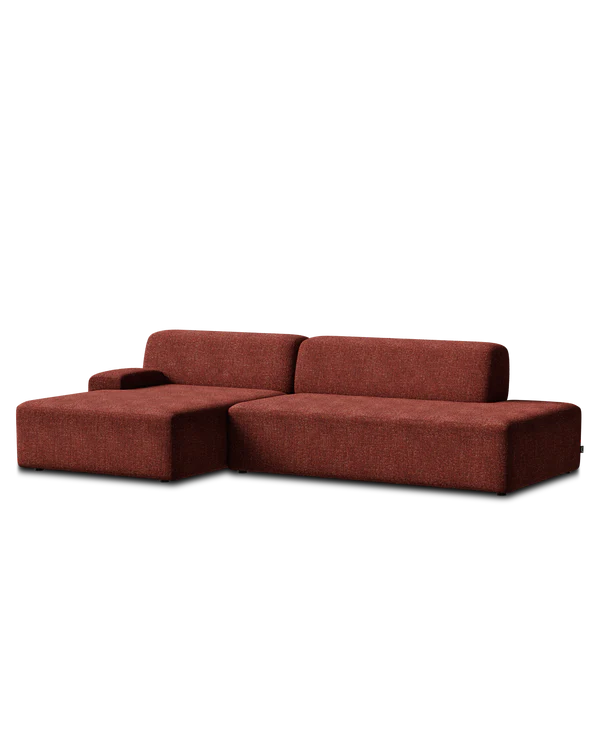UMI Modular Sofa - Left-Open Module in Chestnut Red
