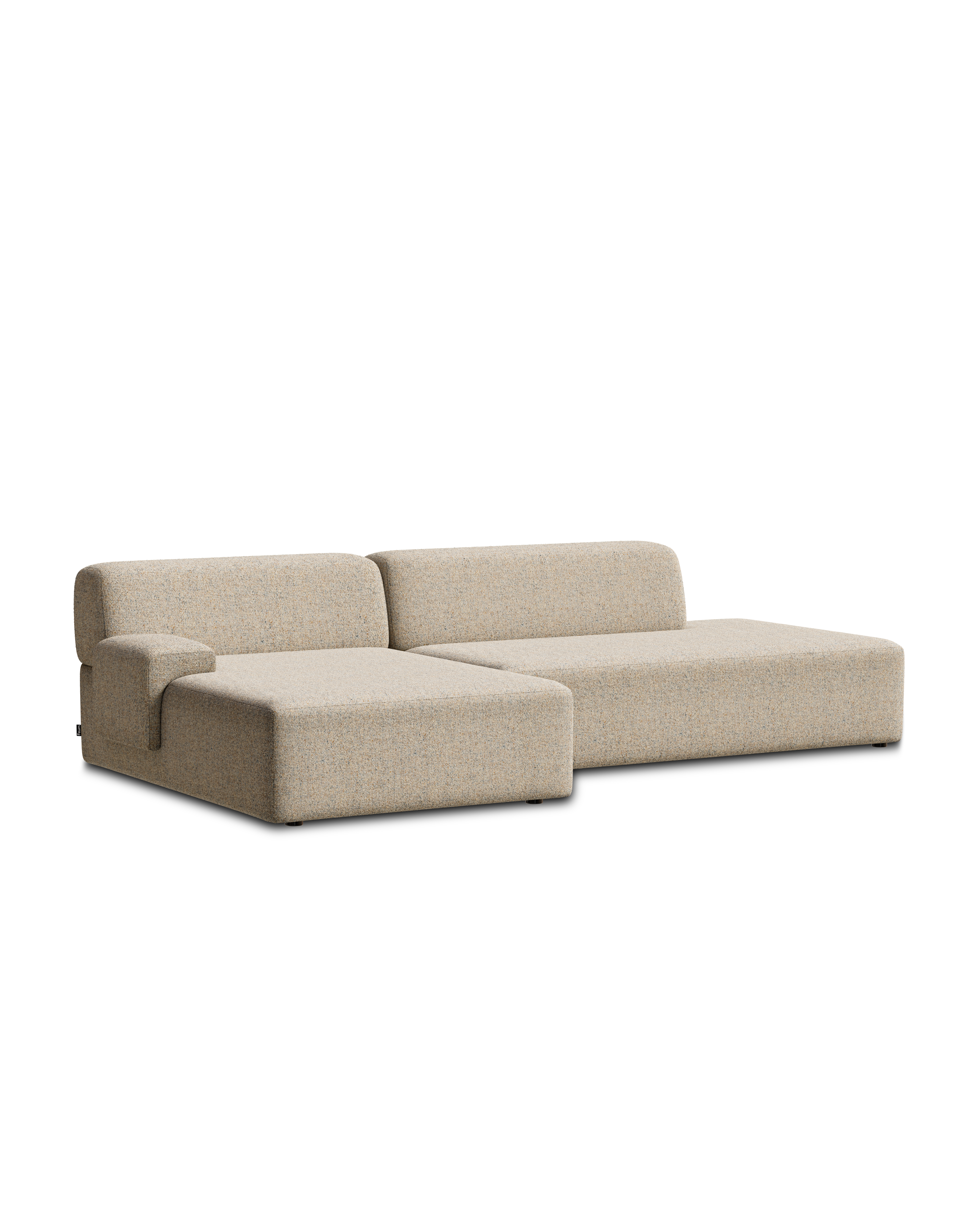 Open left-sided modular corner sofa UMI beige