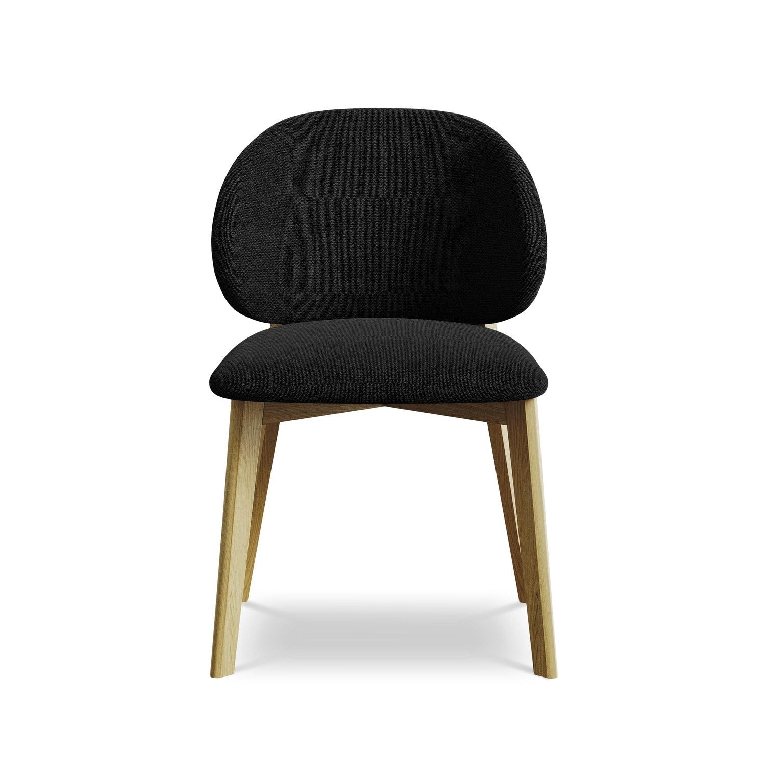 PAHOA Chair in Black Boucle with Beech Base