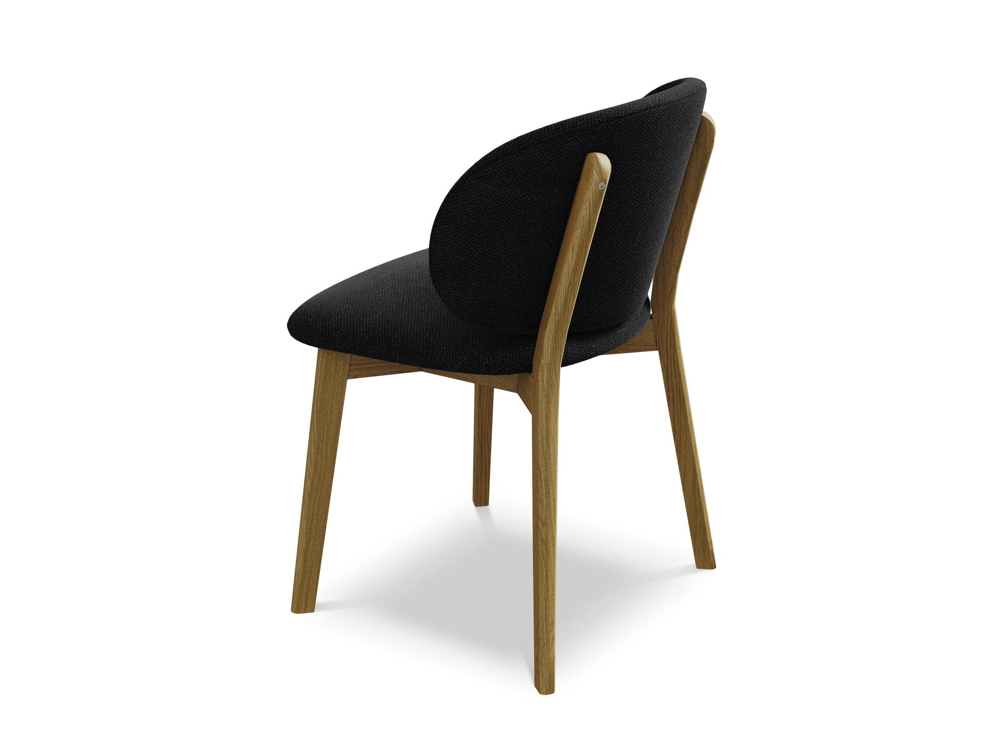 PAHOA Chair in Black Boucle with Beech Base