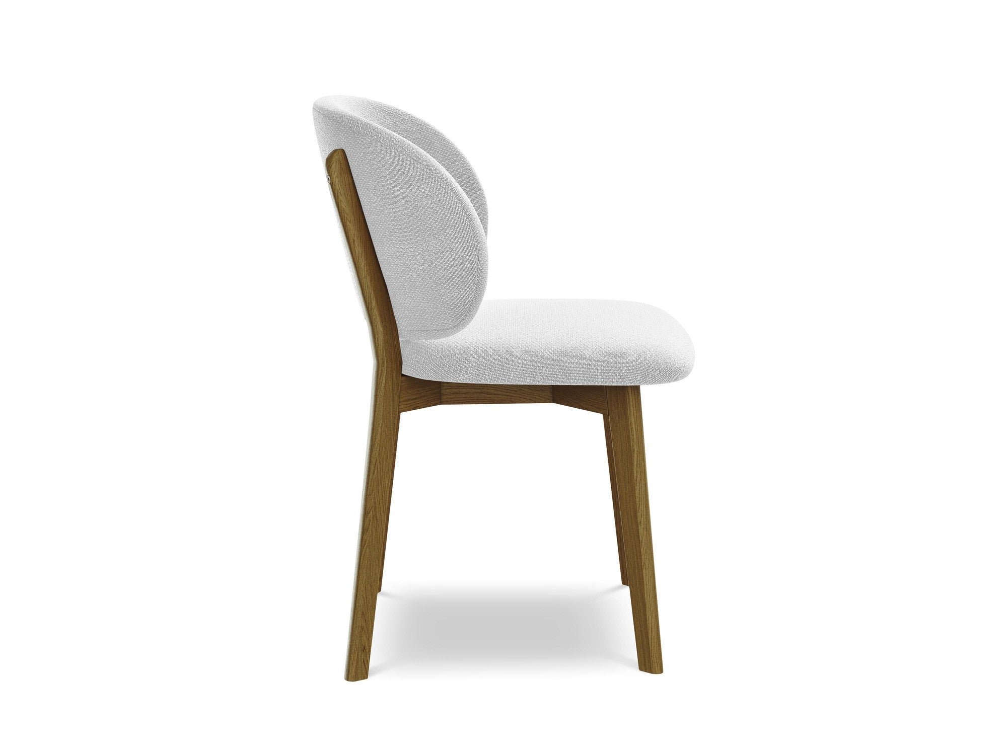 Stuhl PAHOA silberner Boucle mit Buchenbasis