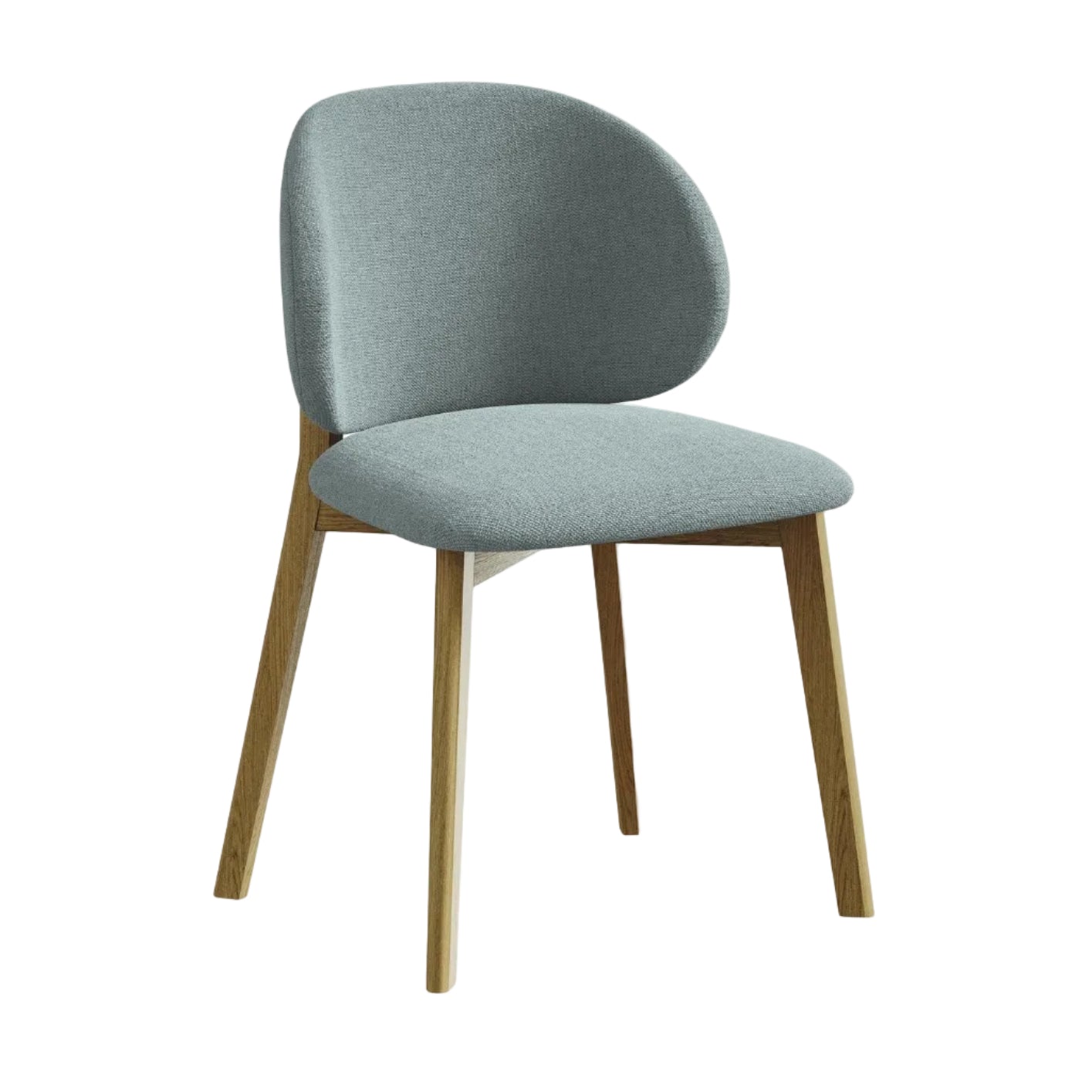 PAHOA Chair in Denim Blue with Beech Base
